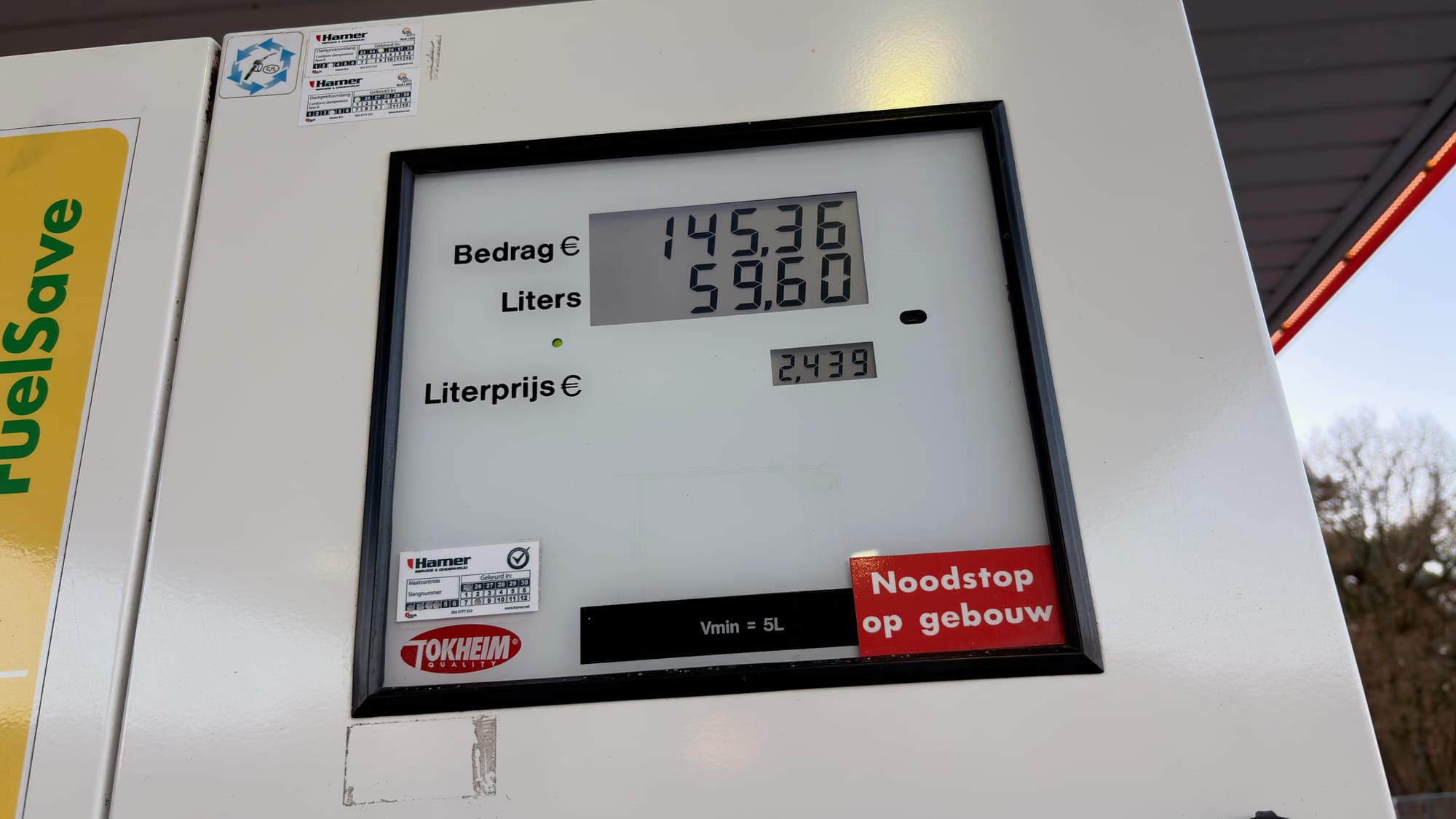 Expensive Shell V-Power fuel in The Netherlands