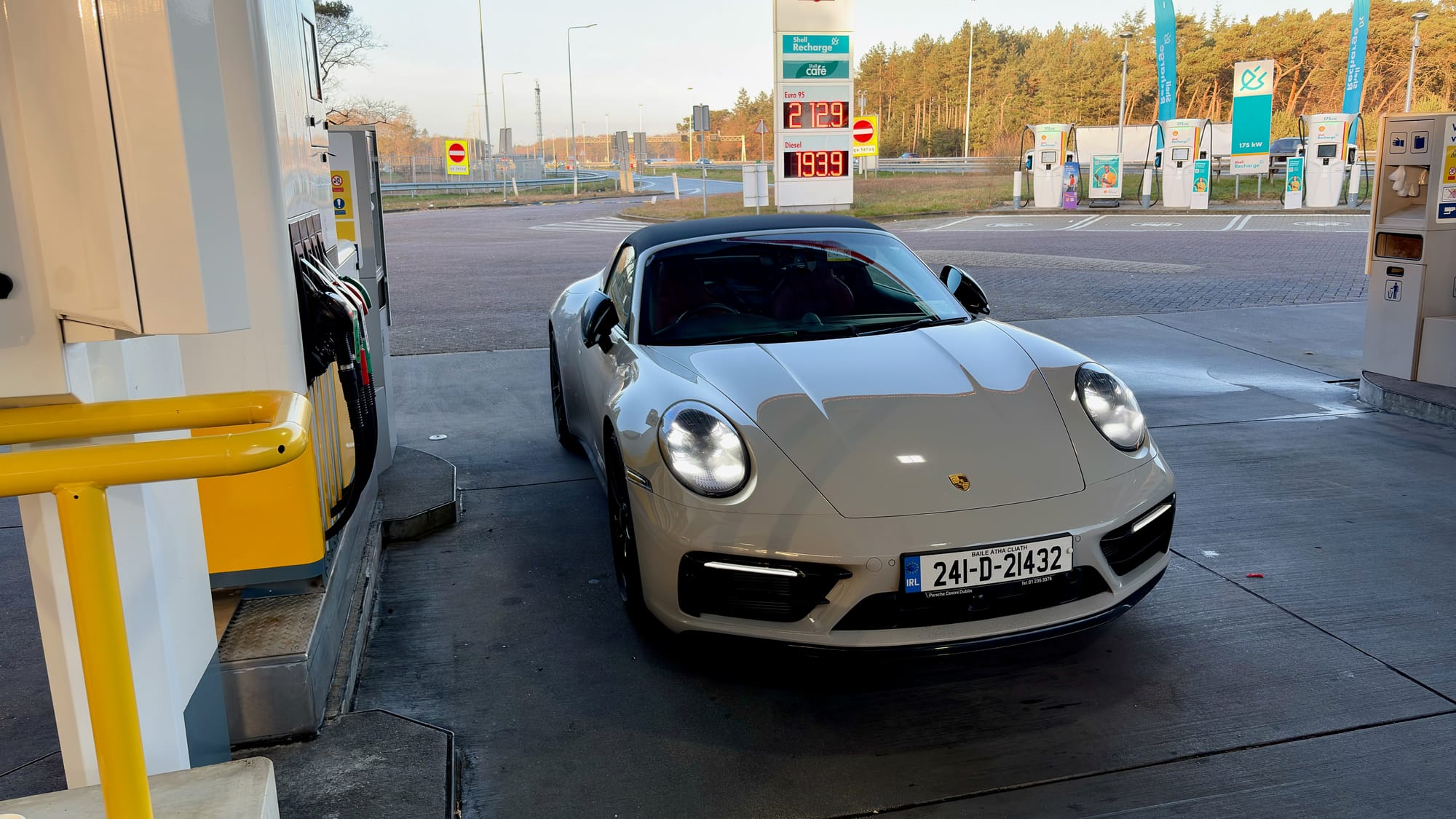 Filling up our car with fuel