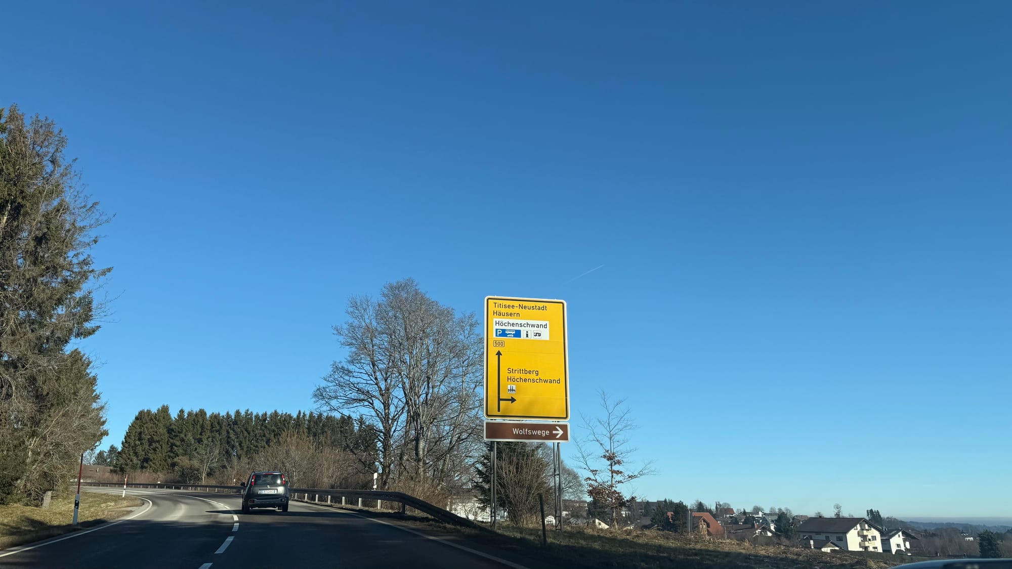 Blue skies along the B500