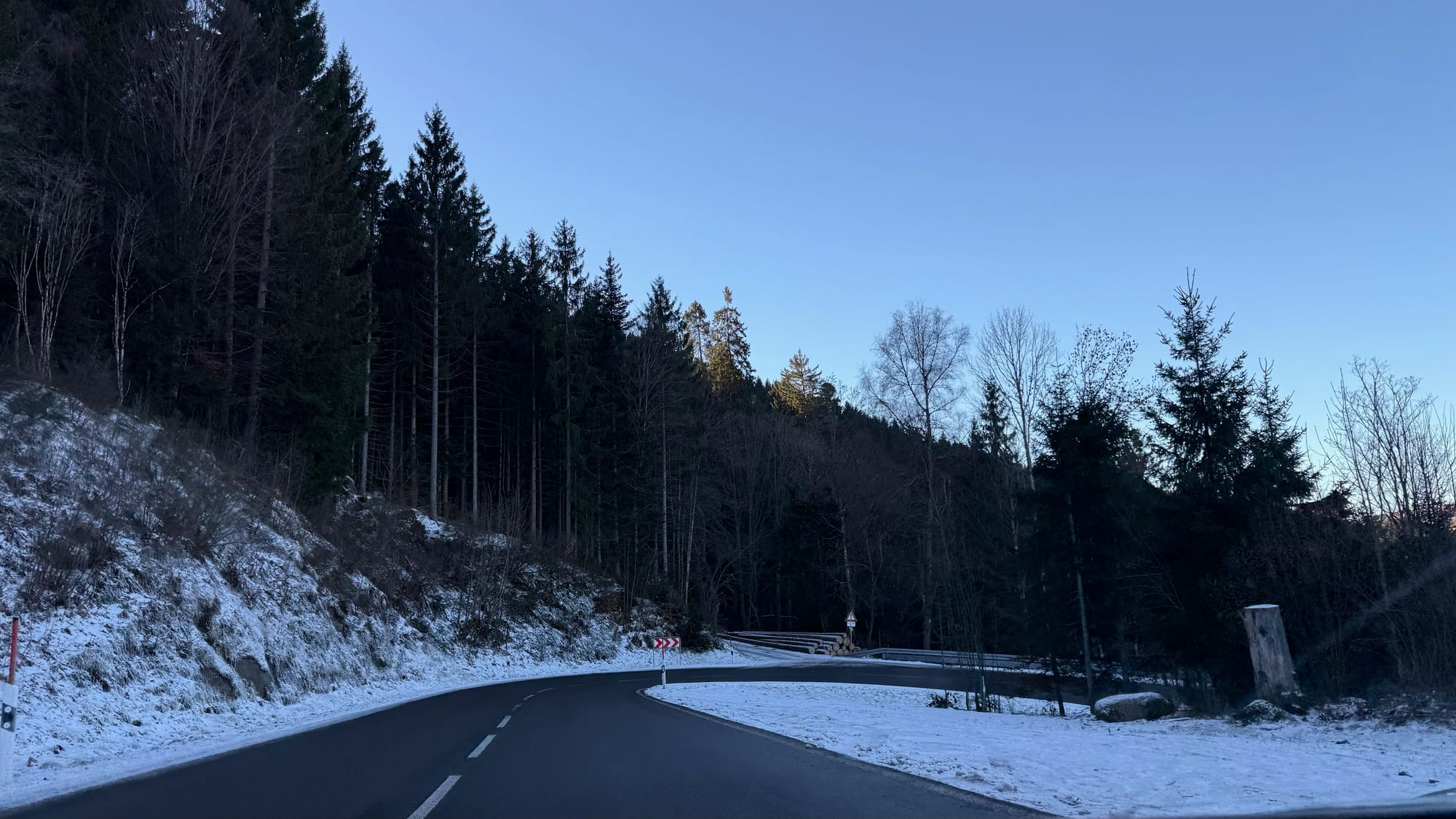 Snow/frost on the B500