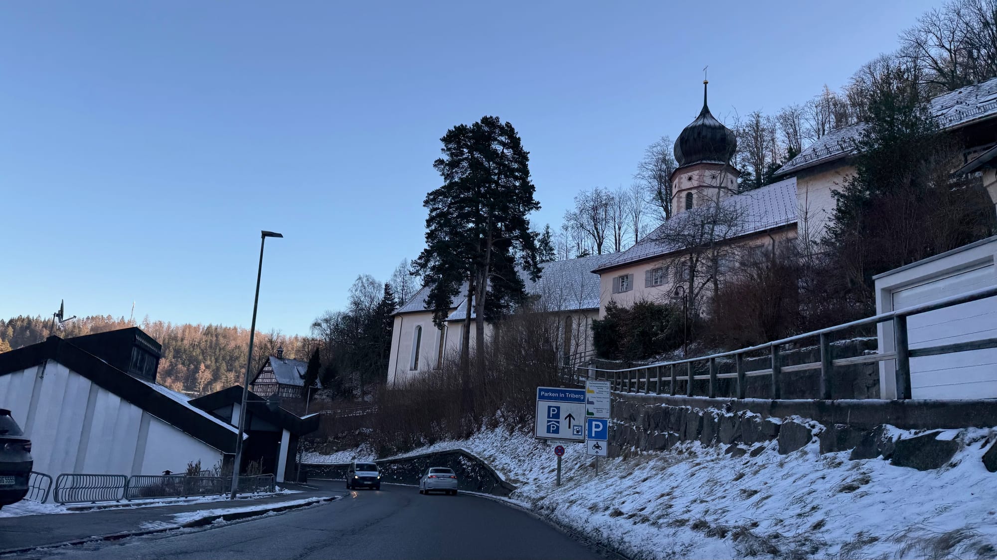 Driving into Triberg