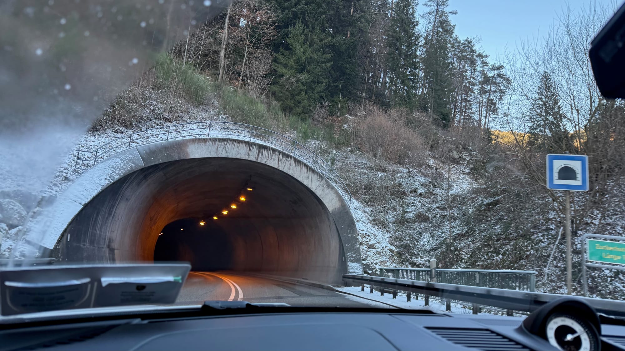 Entering a tunnel