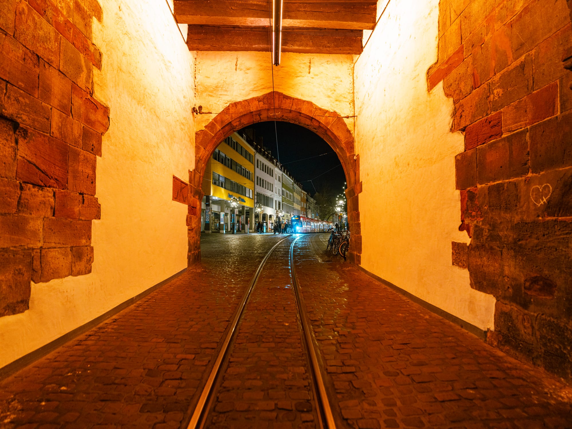 Freiburg, Germany at night