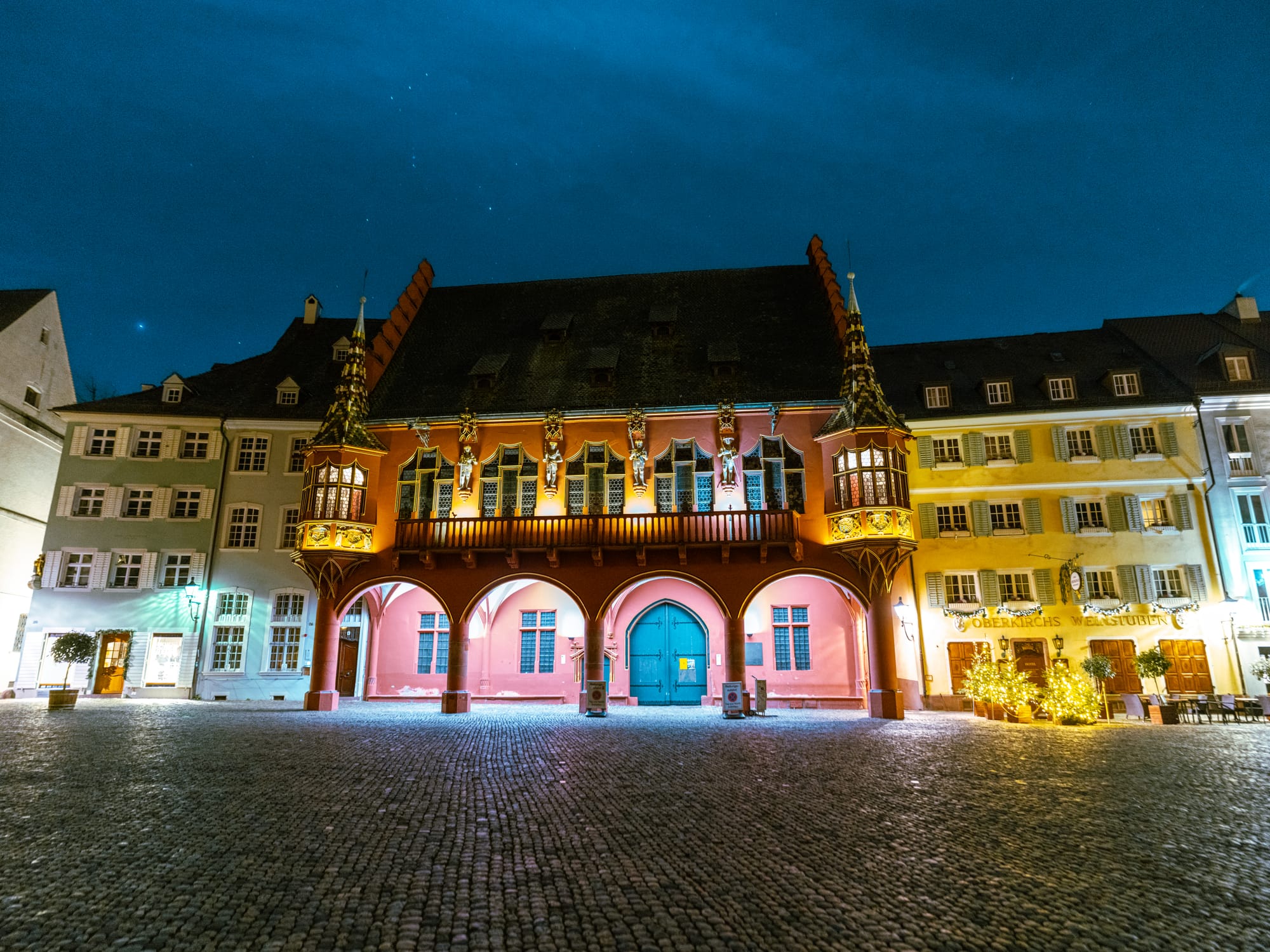 Freiburg, Germany at night