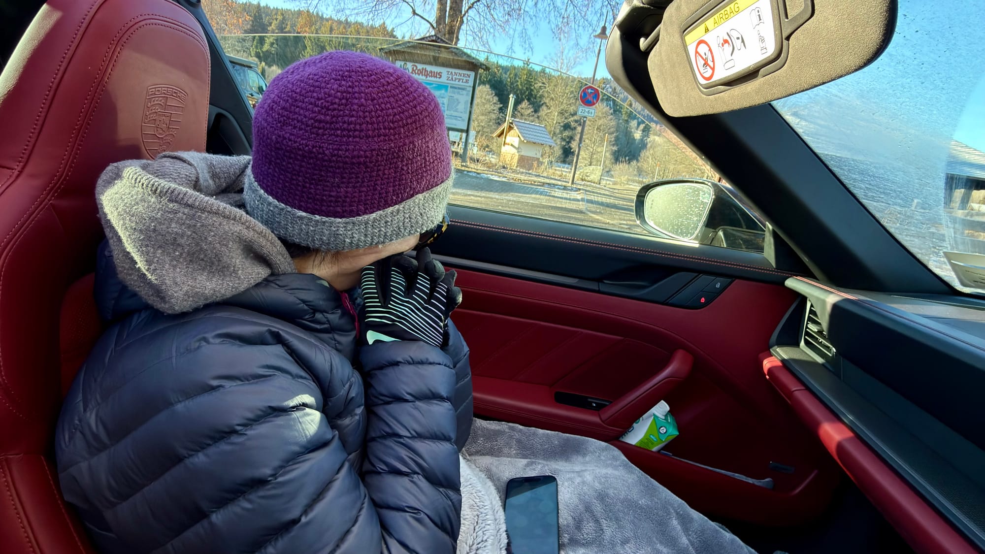 Open top motoring in sub zero temperatures