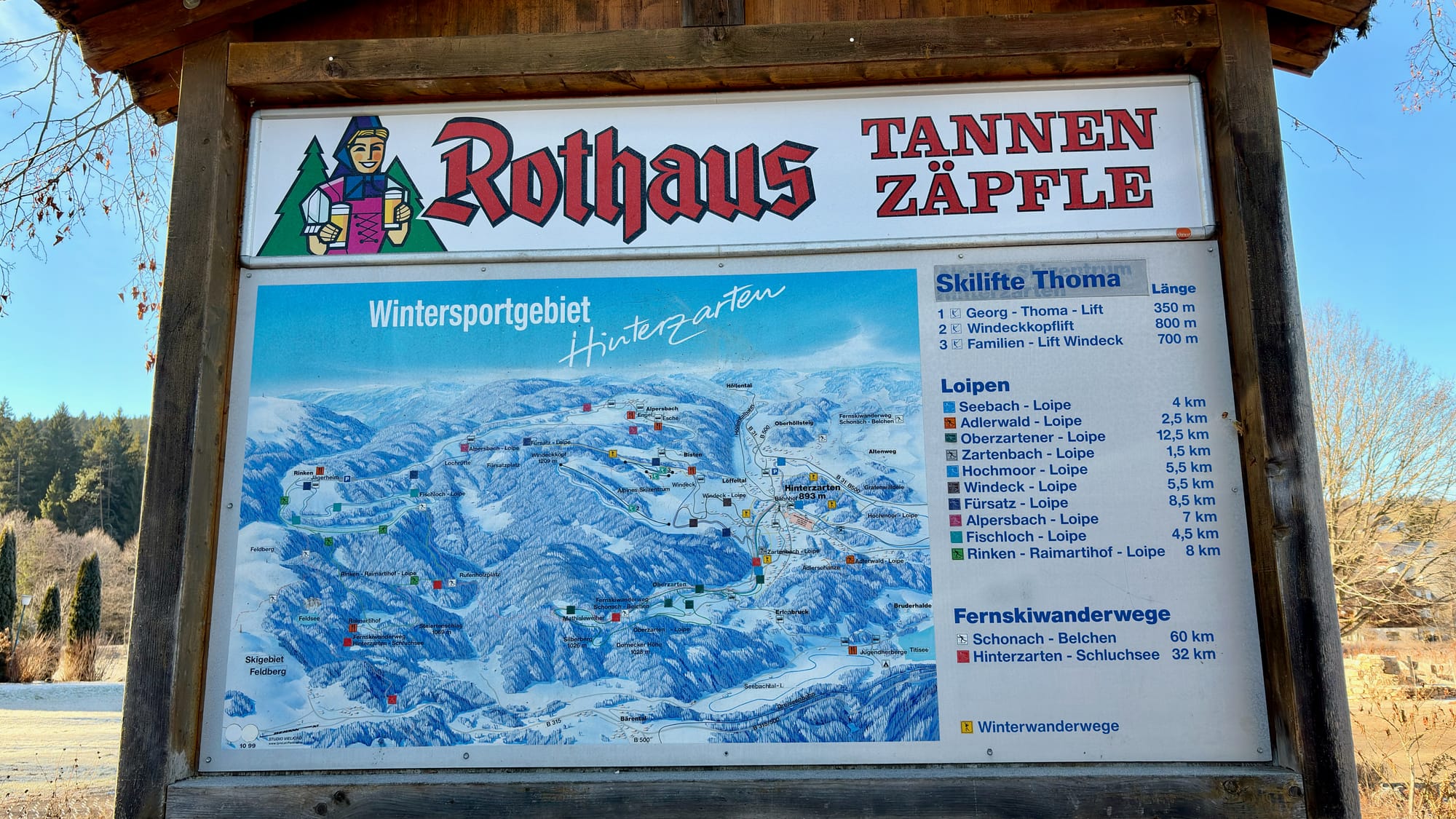 Public map of ski routes