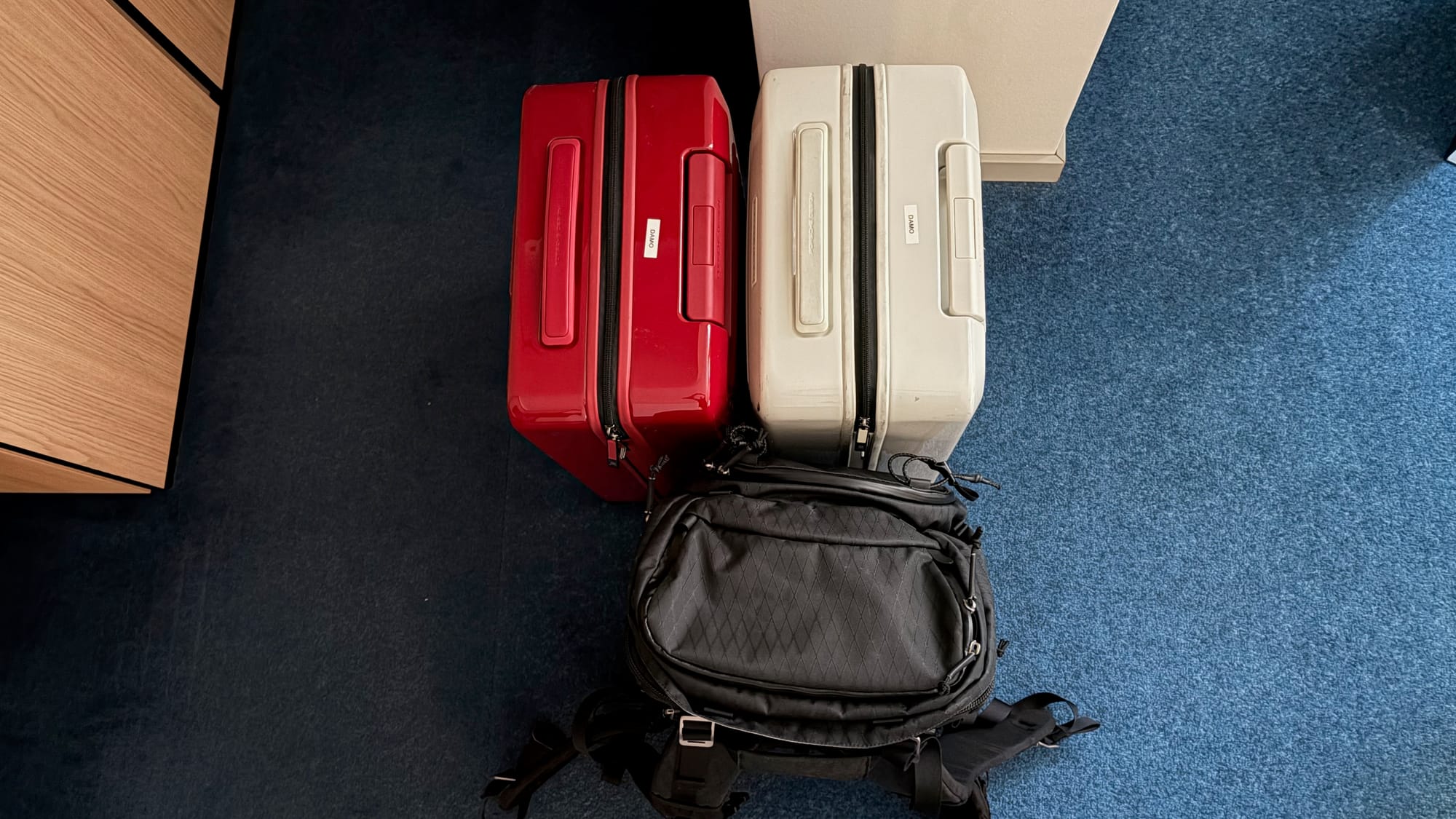 Packing up our hotel room