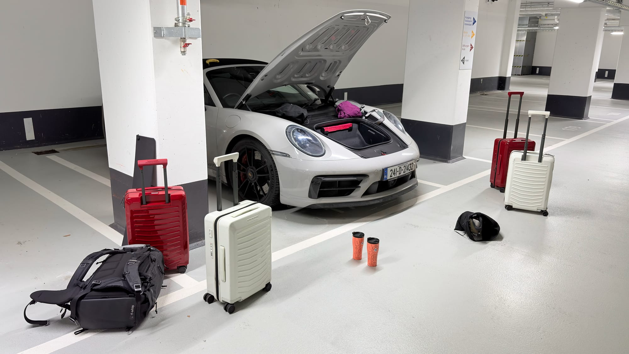 Loading up our 911 Targa