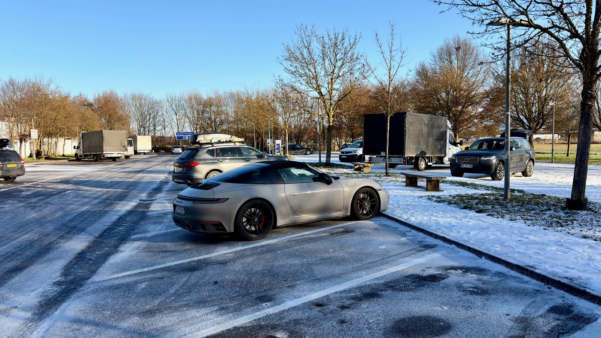 Stopping for some screen-wash