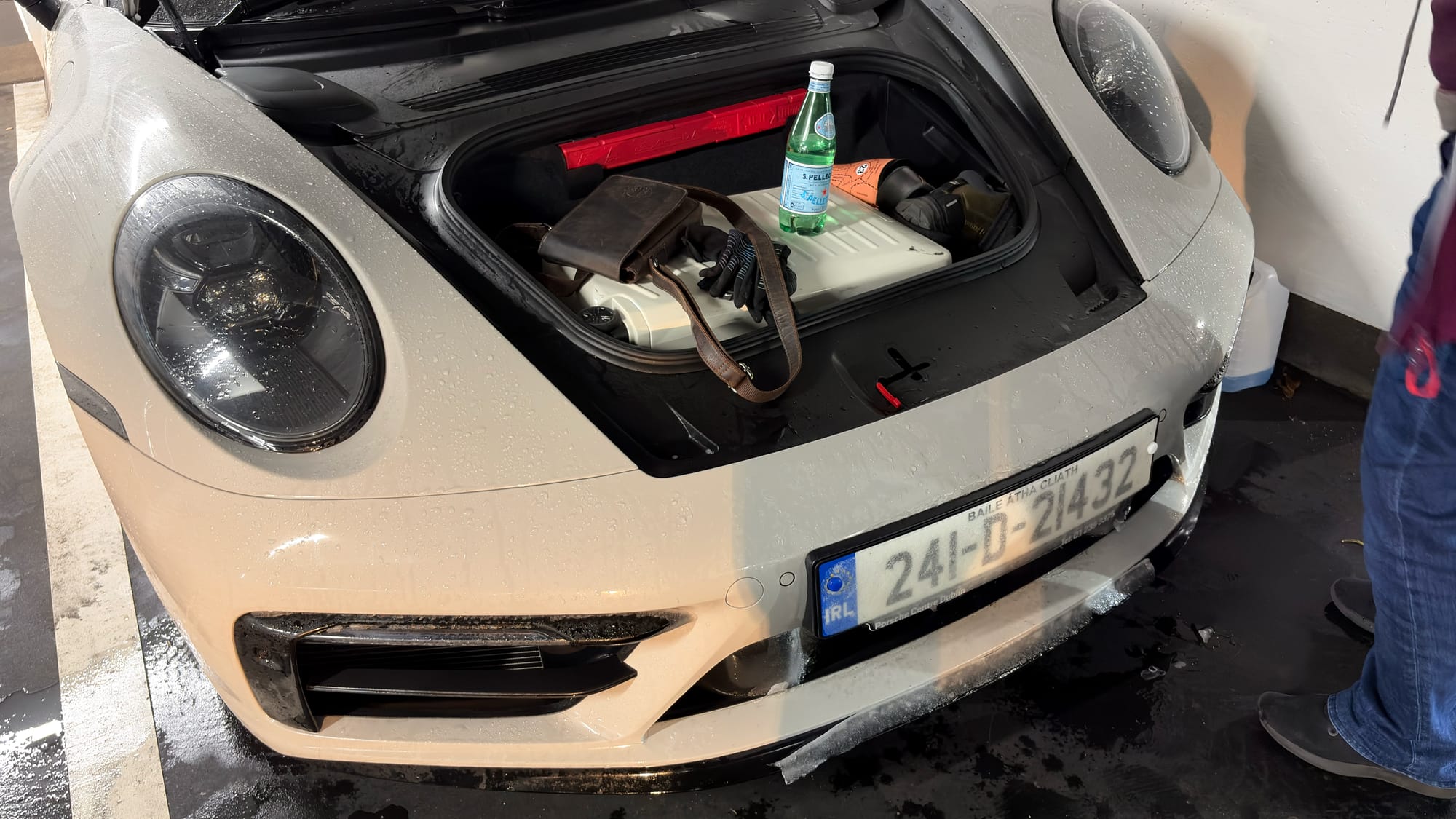 Thin ice layer over our registration plate