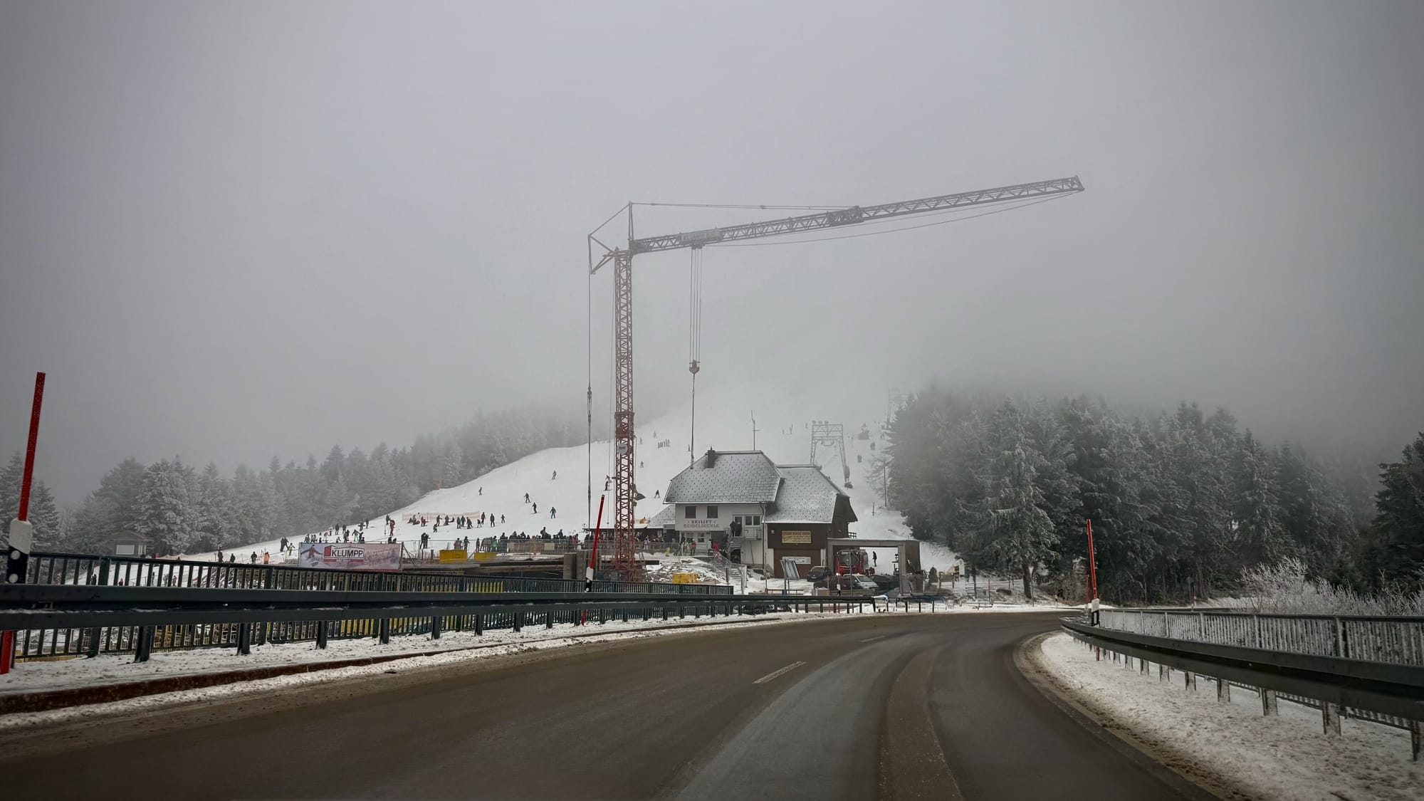 Locals enjoying the ski slopes