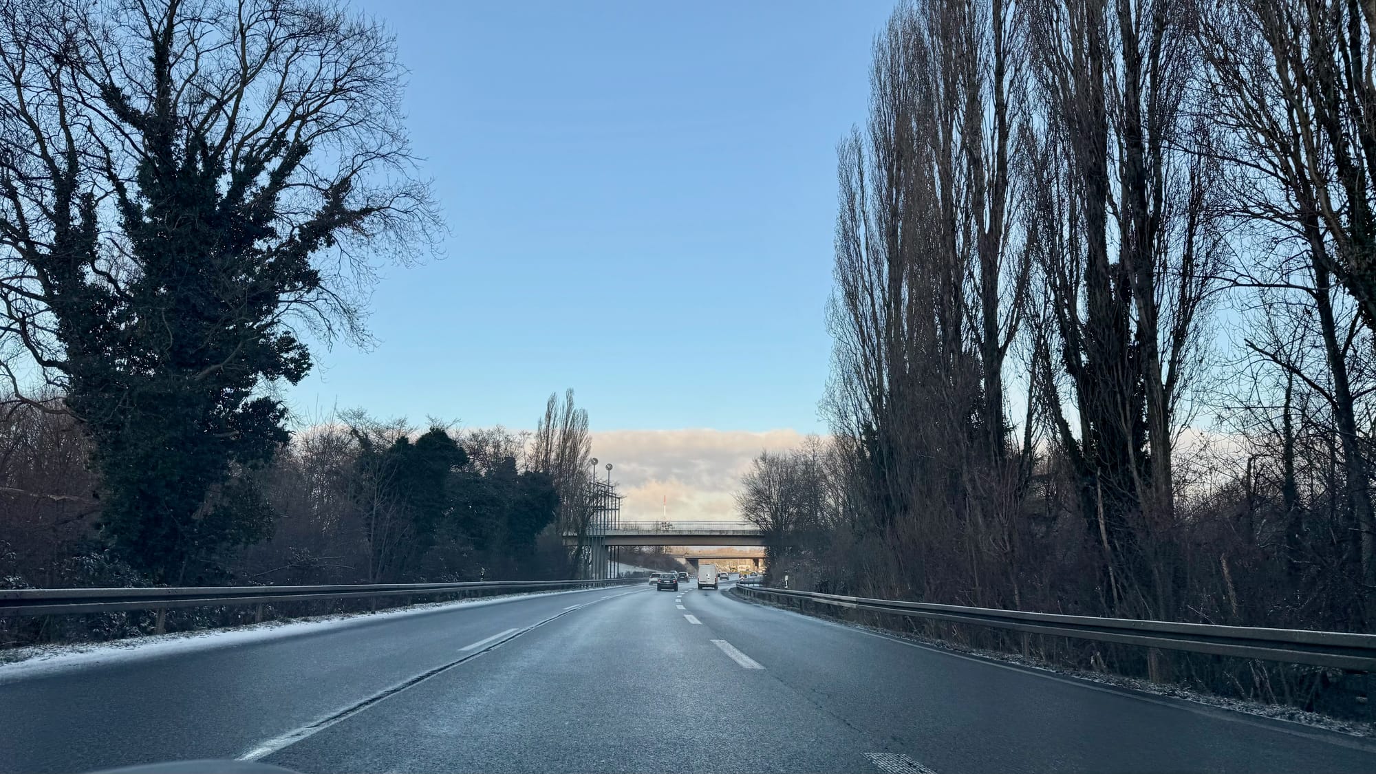 Heading north along the A5