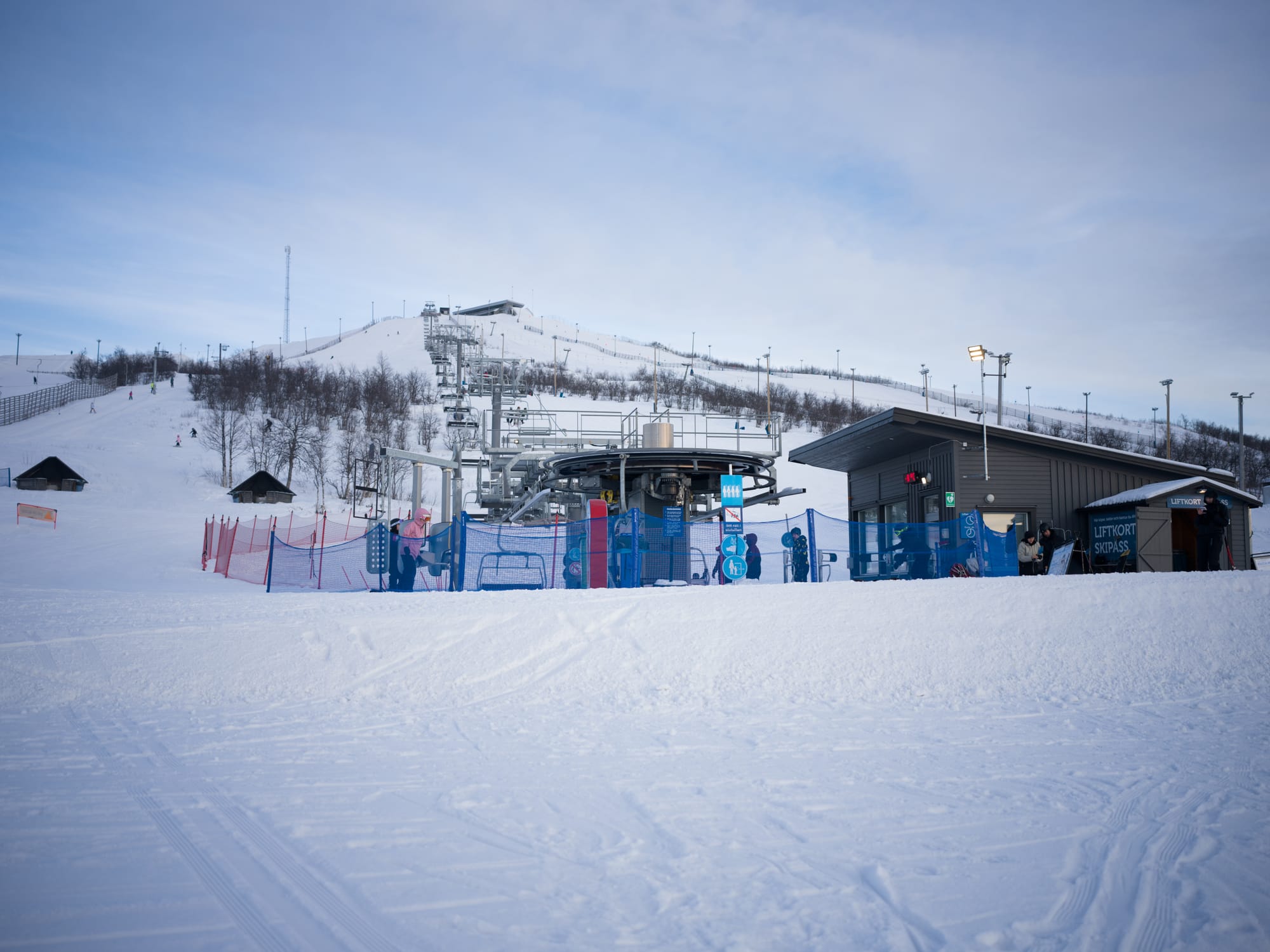 Ski slope in Kiruna, Sweden