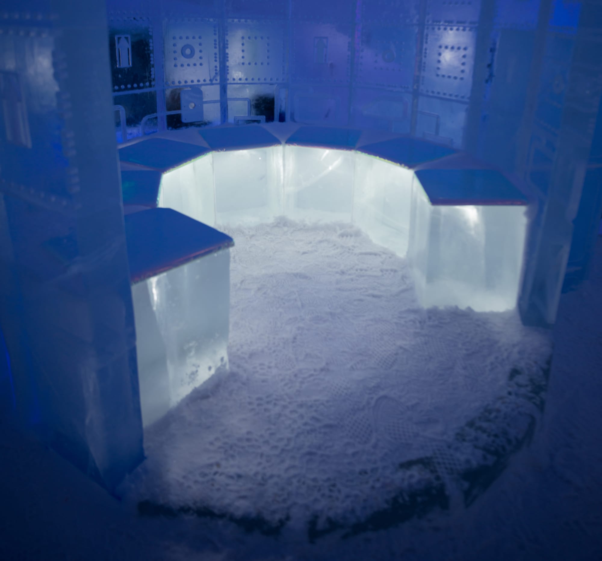 Ice seats at the Ice bar