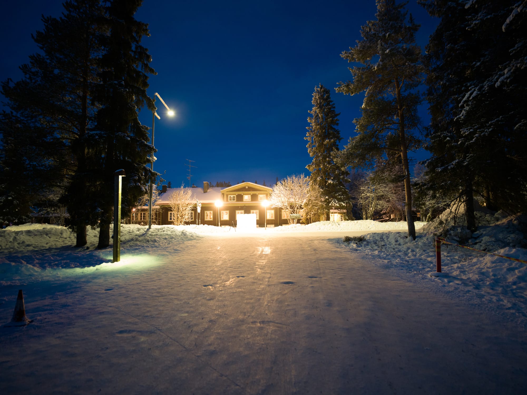 Night time at the Ice Hotel