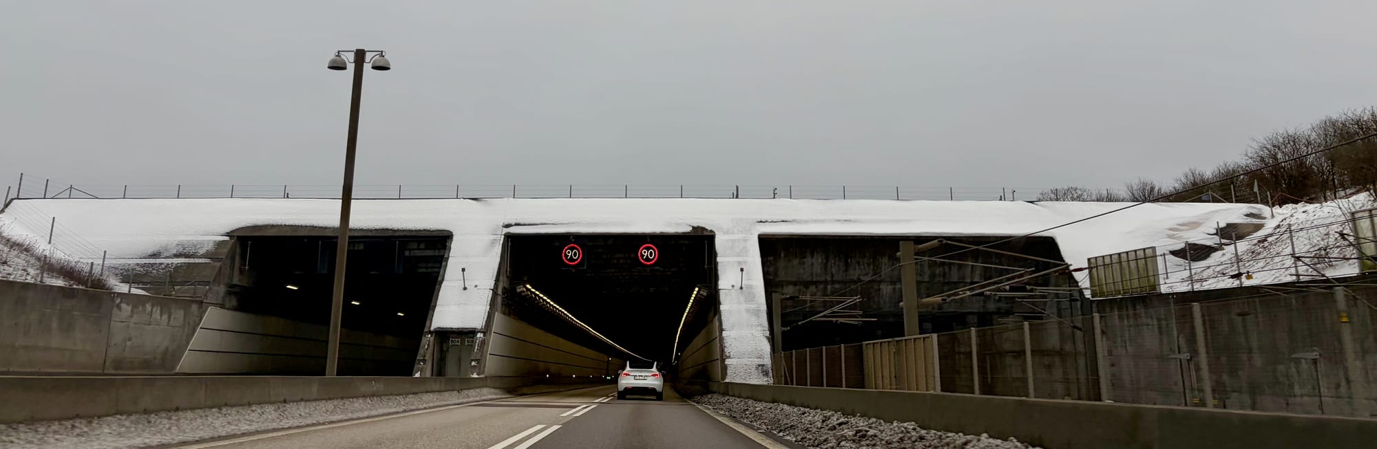 The tunnel heading for Sweden