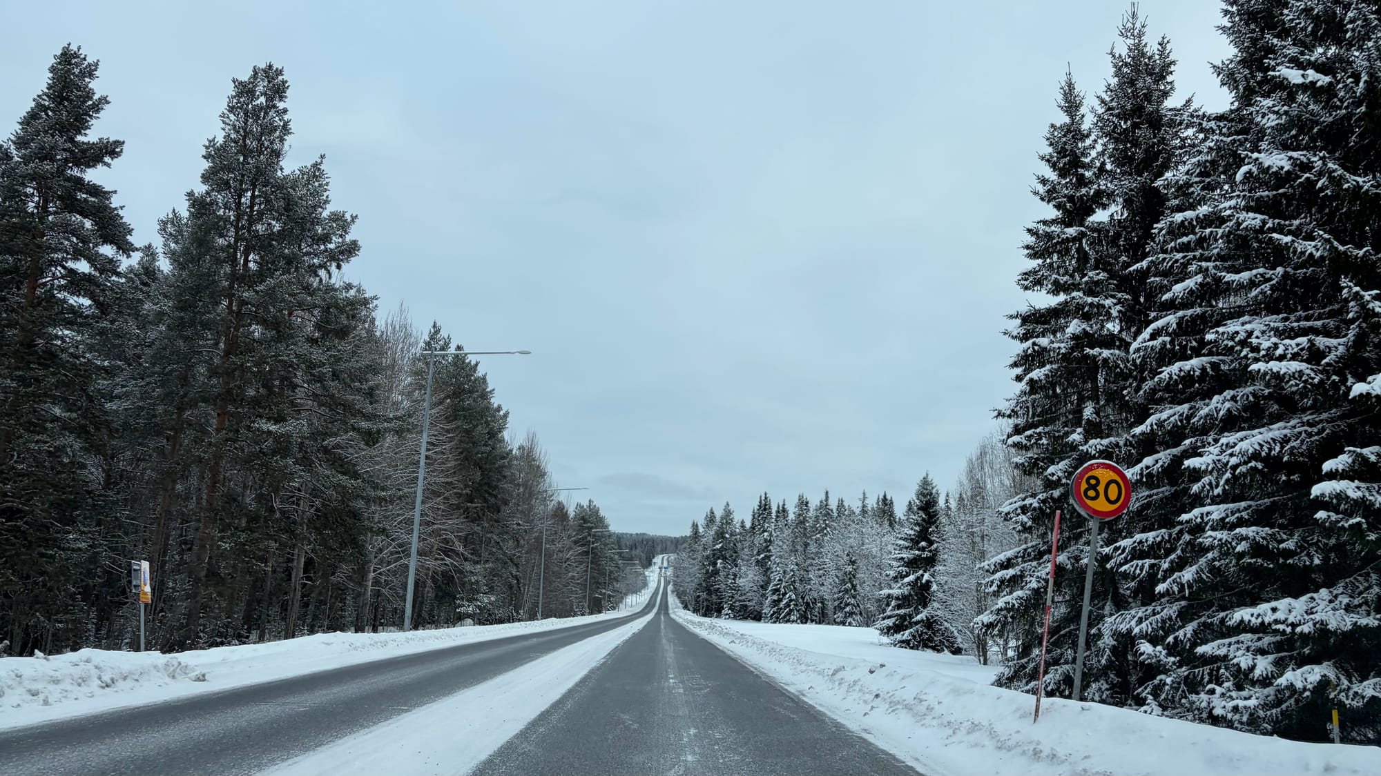 Plowed roads in Sweden