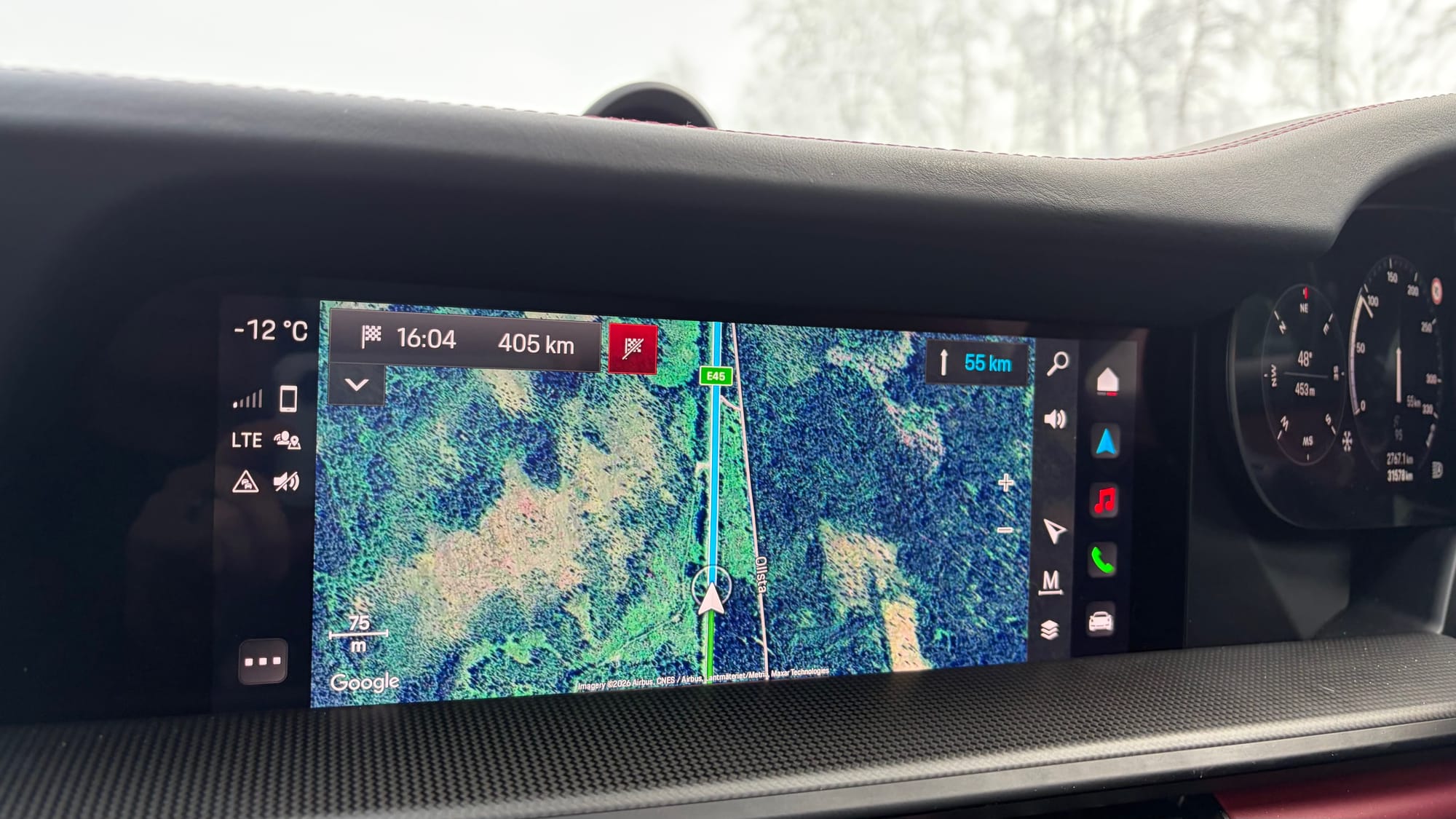 Satellite navigation view on our PCM