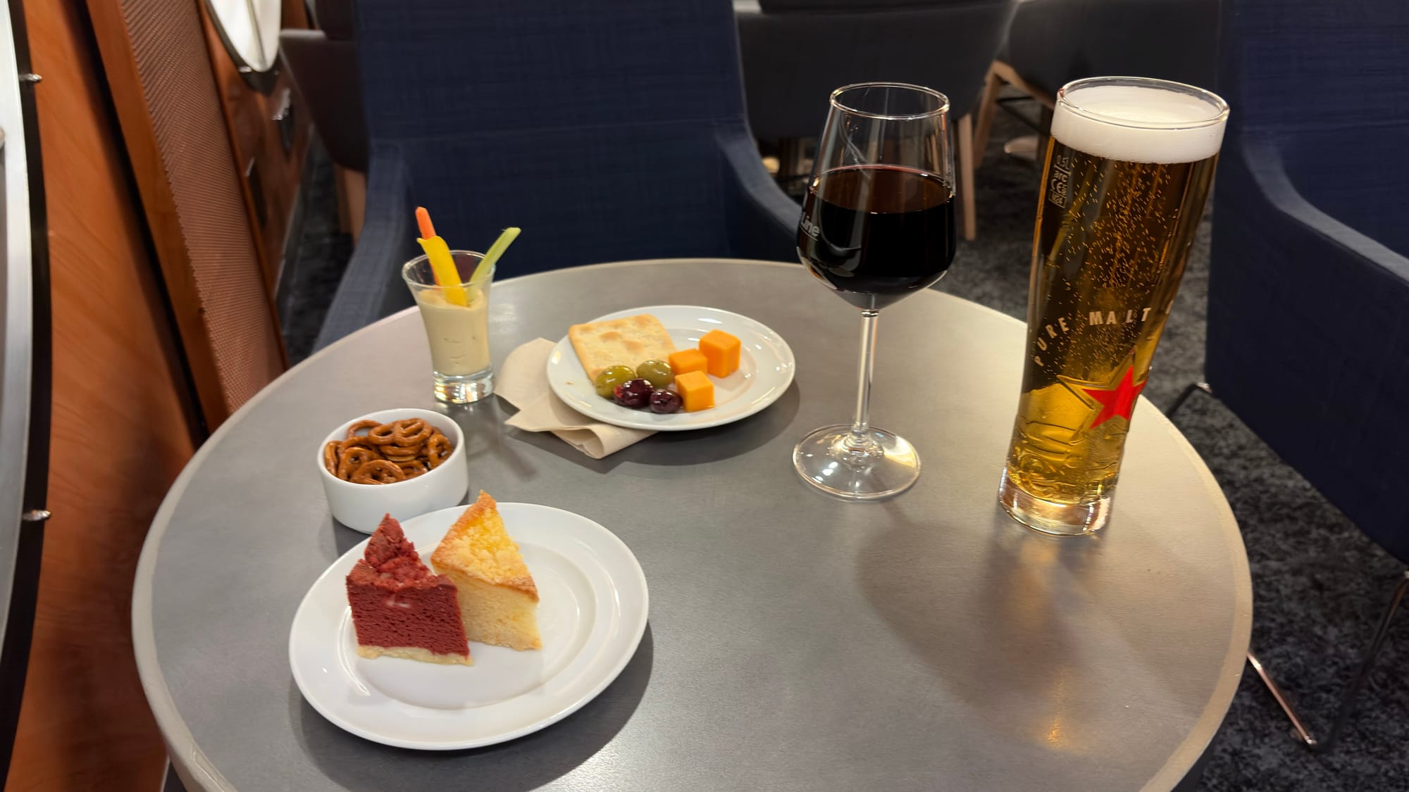 Nibbles on the Stena+ lounge