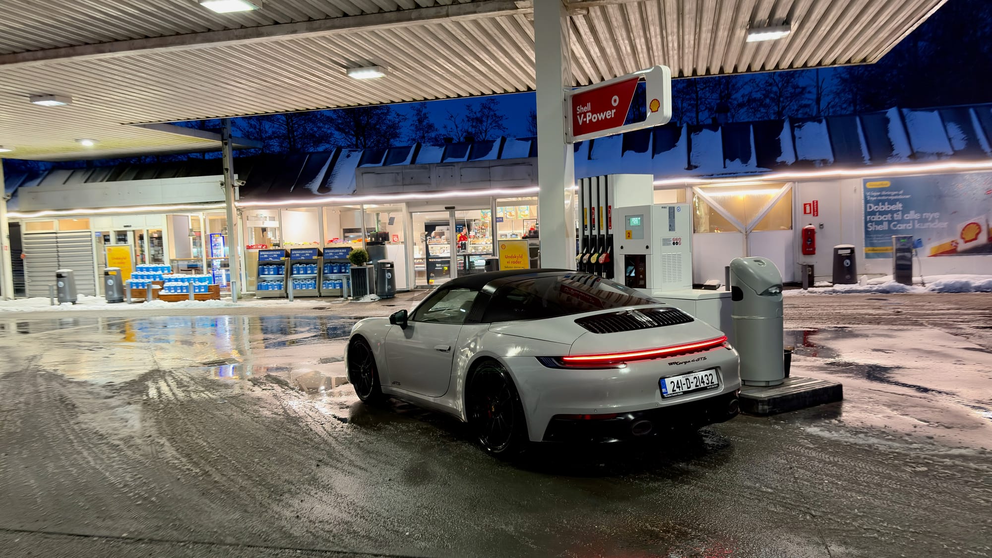 Our first (and only) fuel stop in Denmark