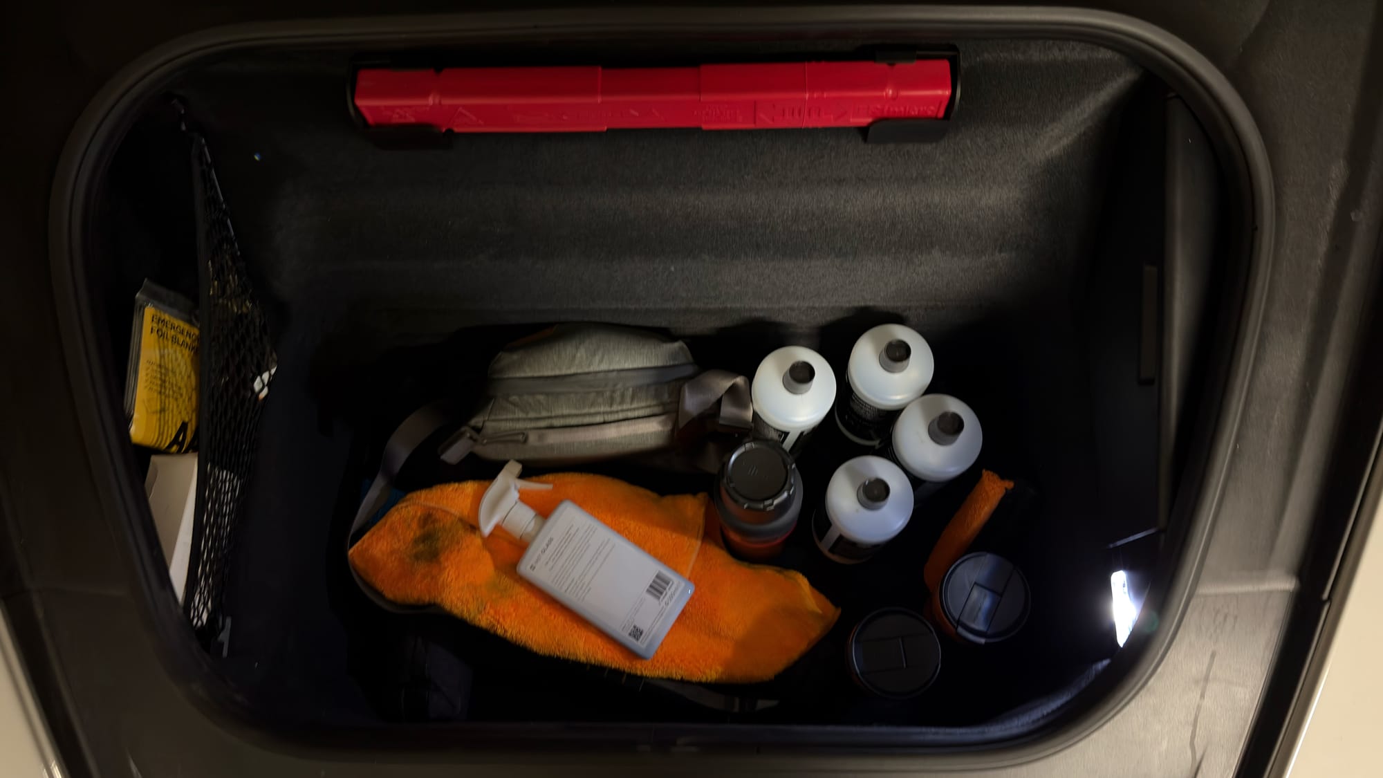 Supplies in our frunk