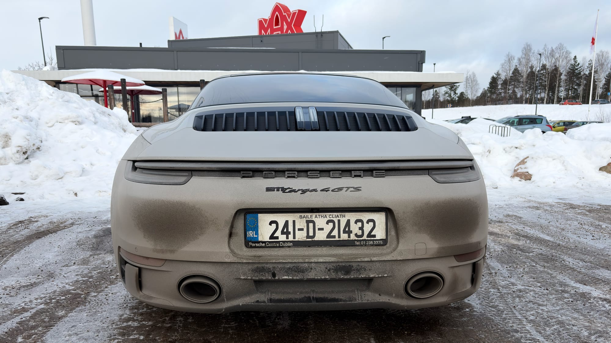 Winter road grime on our lane change assist sensors