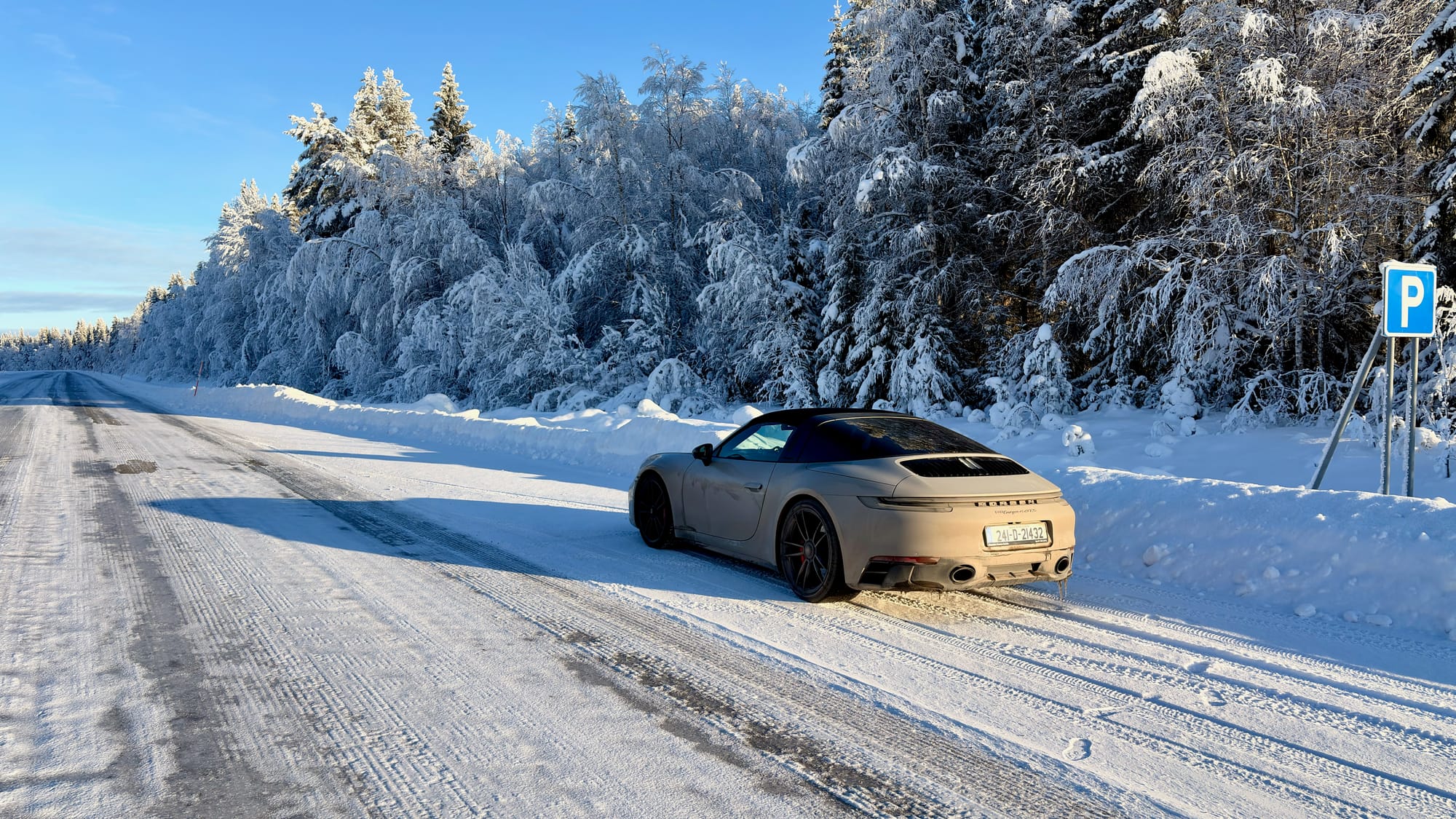 Stopped at the side of the road