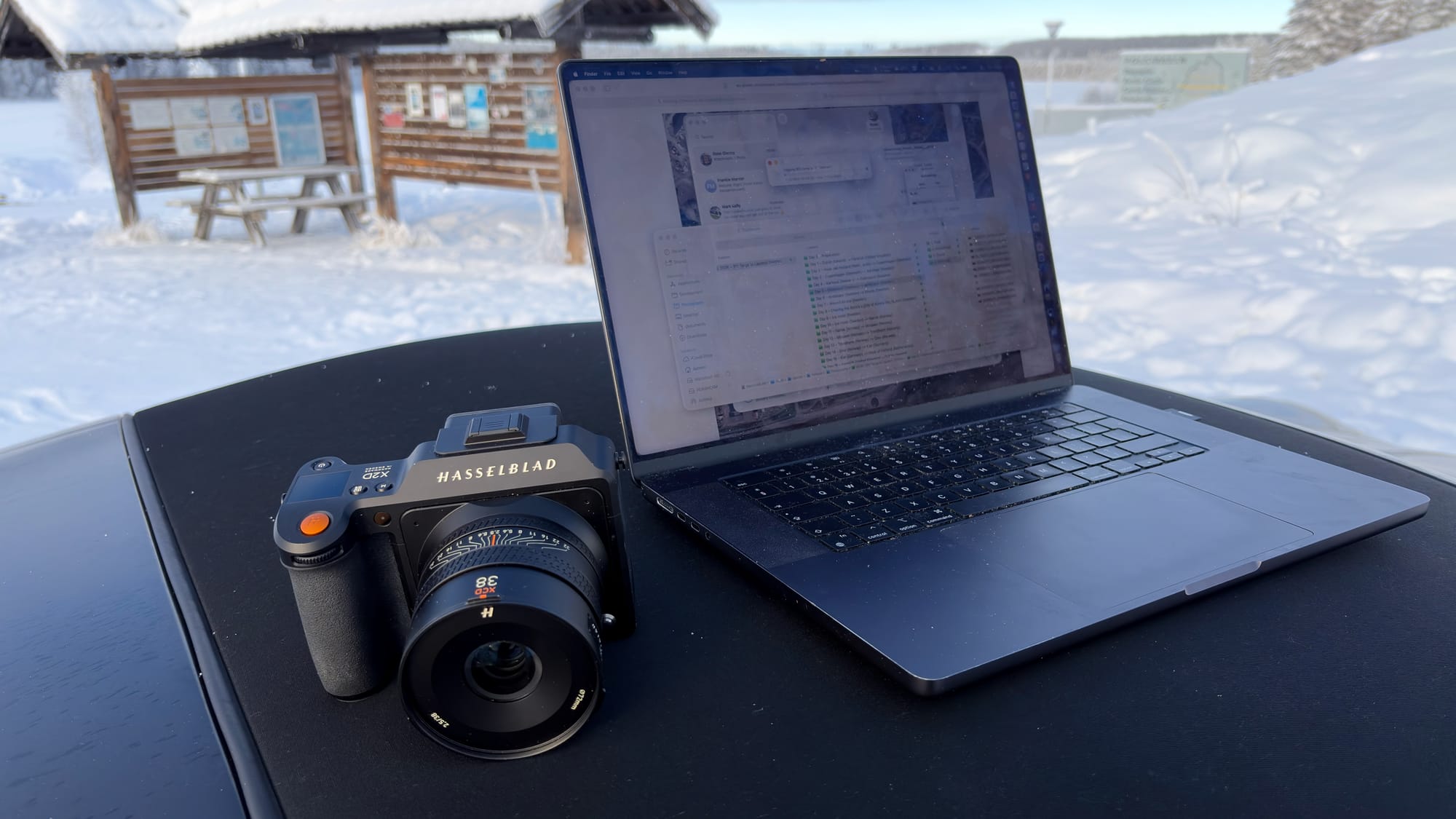 Taking pictures at the arctic circle