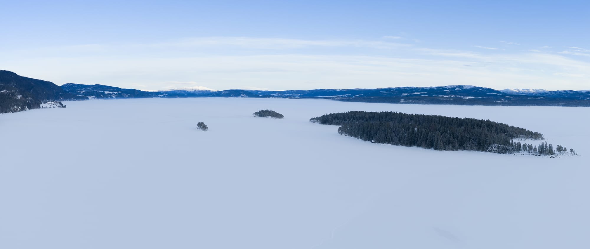 Frozen lake in Norway