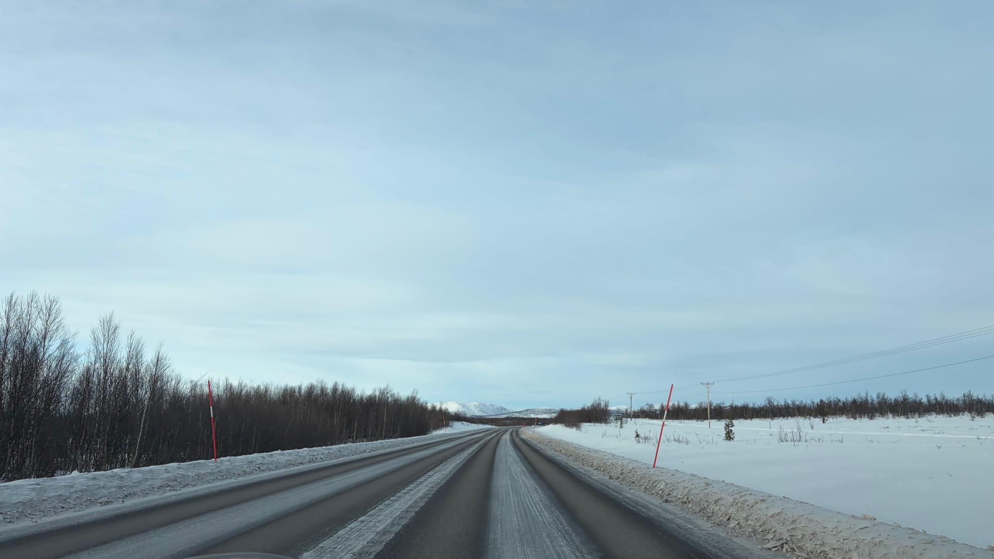 Driving along the now familiar E10