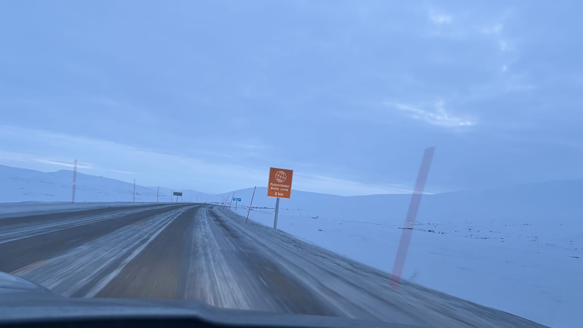 The arctic circle is just ahead