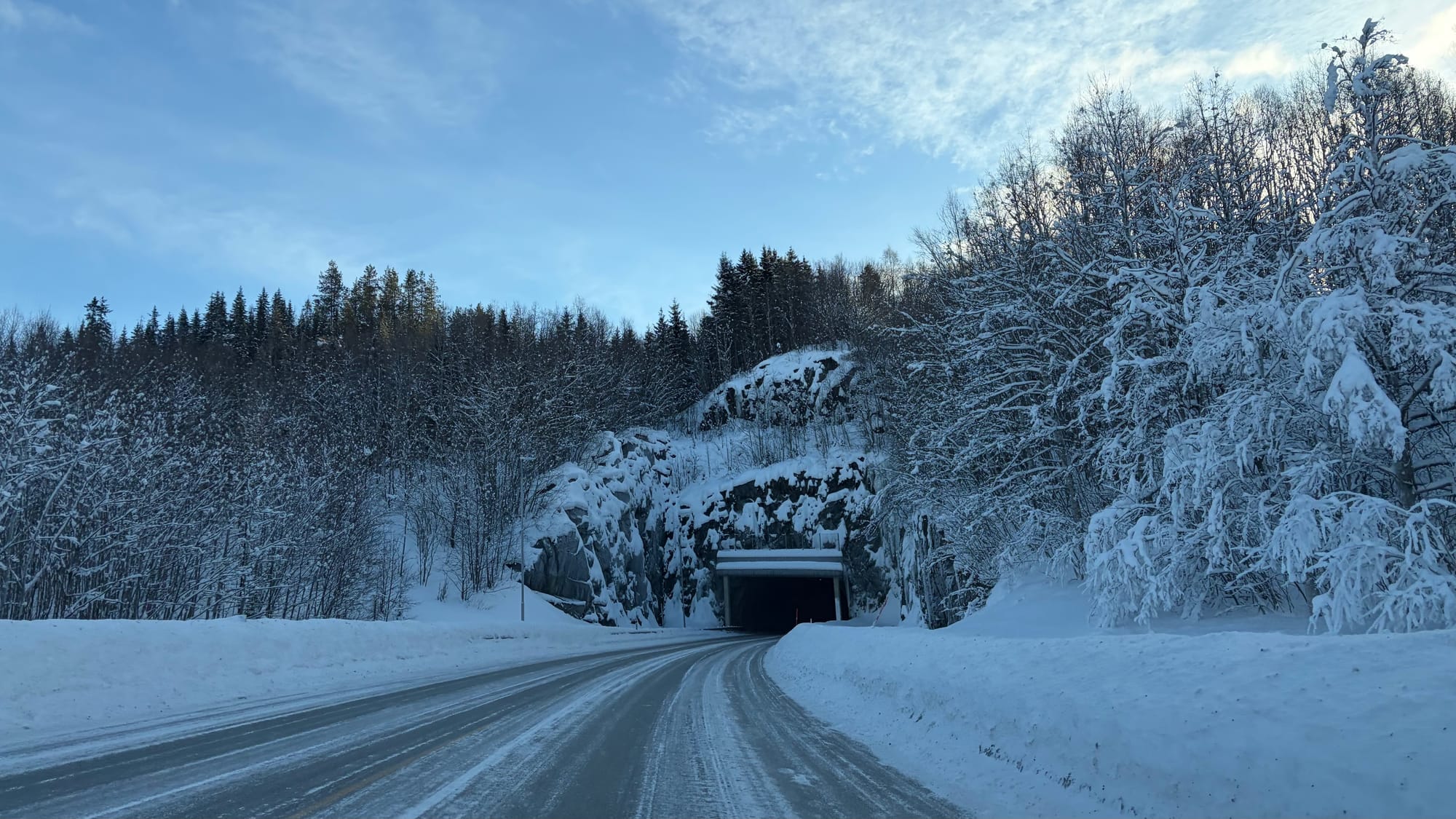 One of the many tunnels on the E6