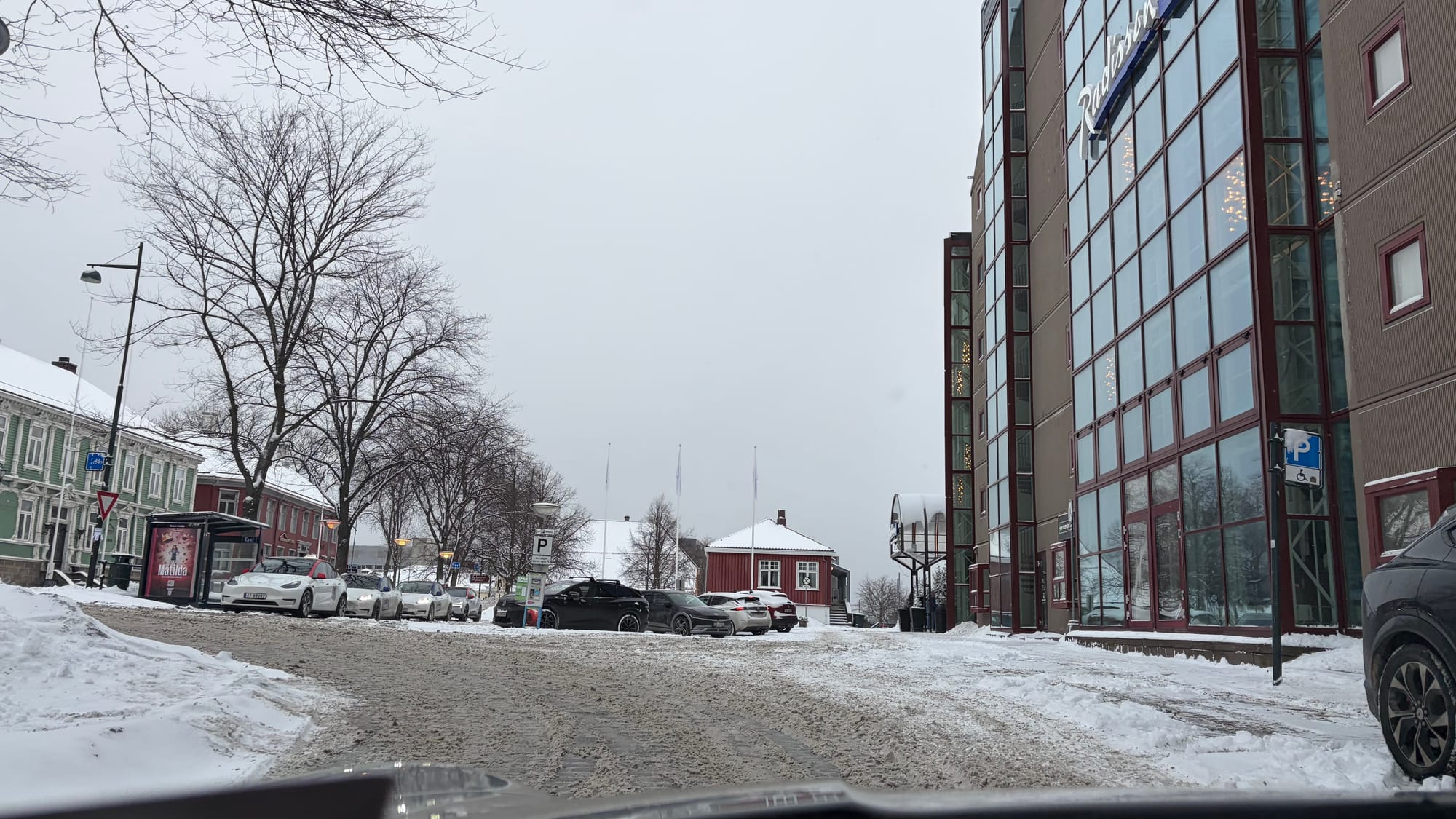 Slushy roads in Trondheim