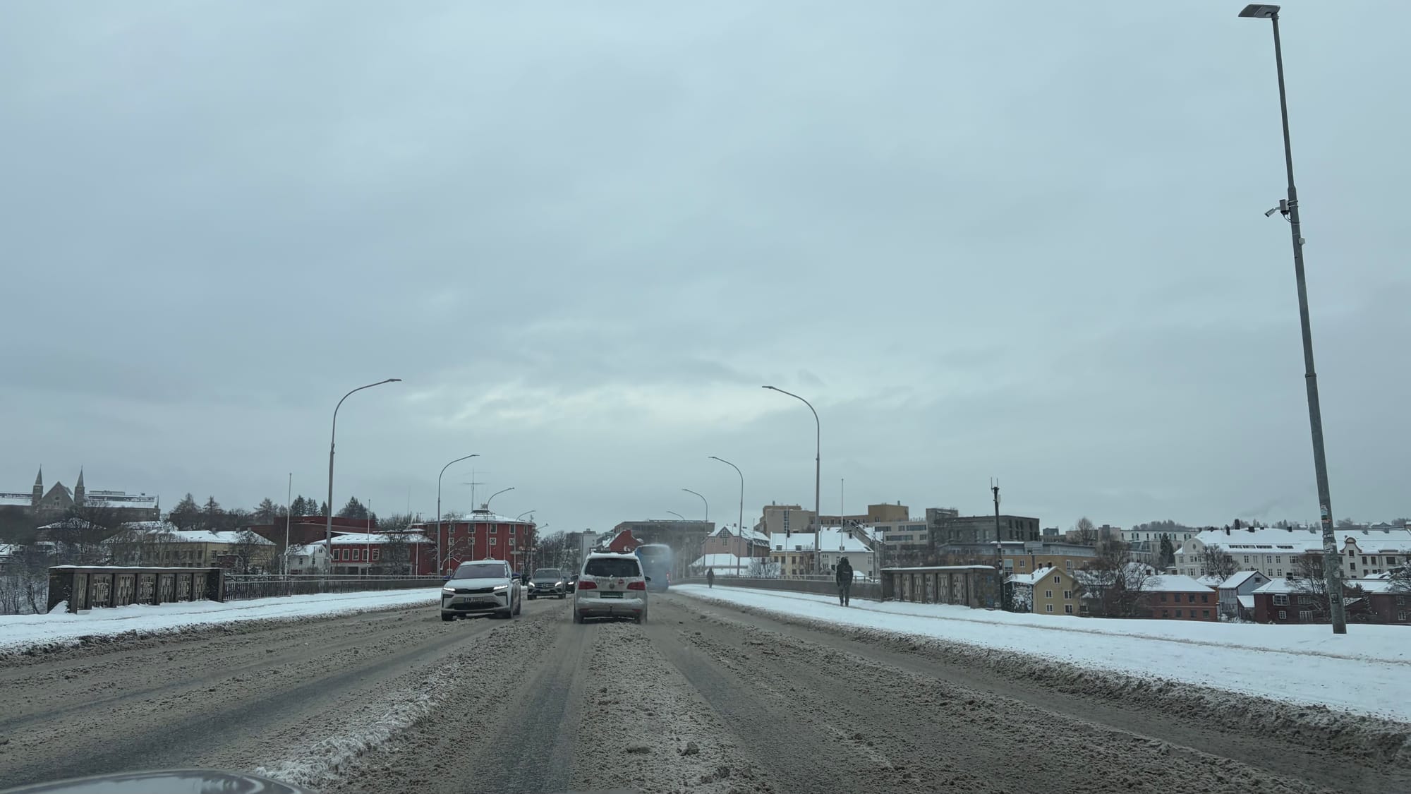 Slushy roads in Trondheim