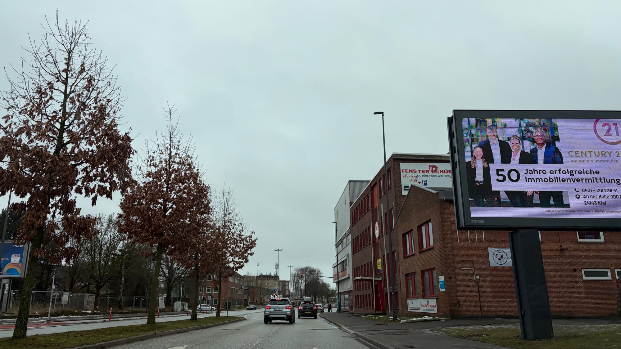 Driving through Kiel, Germany