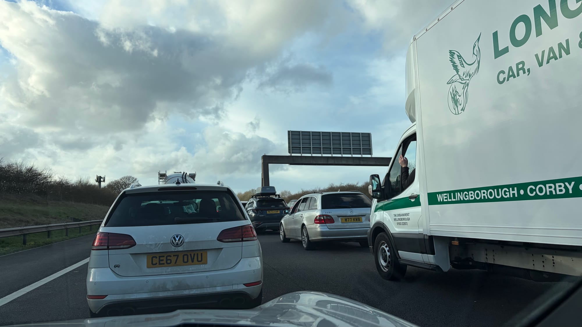 Stopped on the M6 Toll