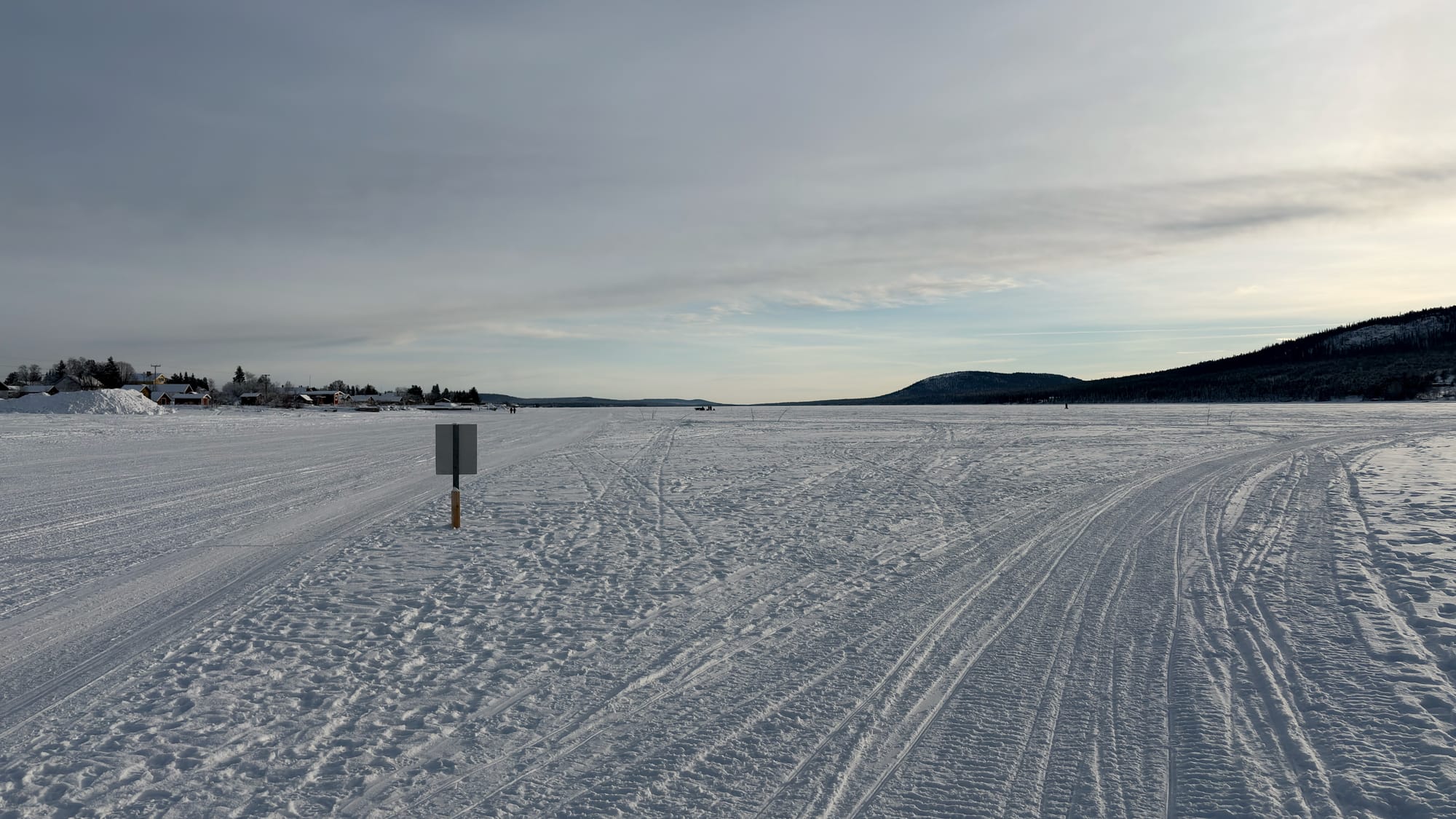 Frozen river at the Ice Hotel