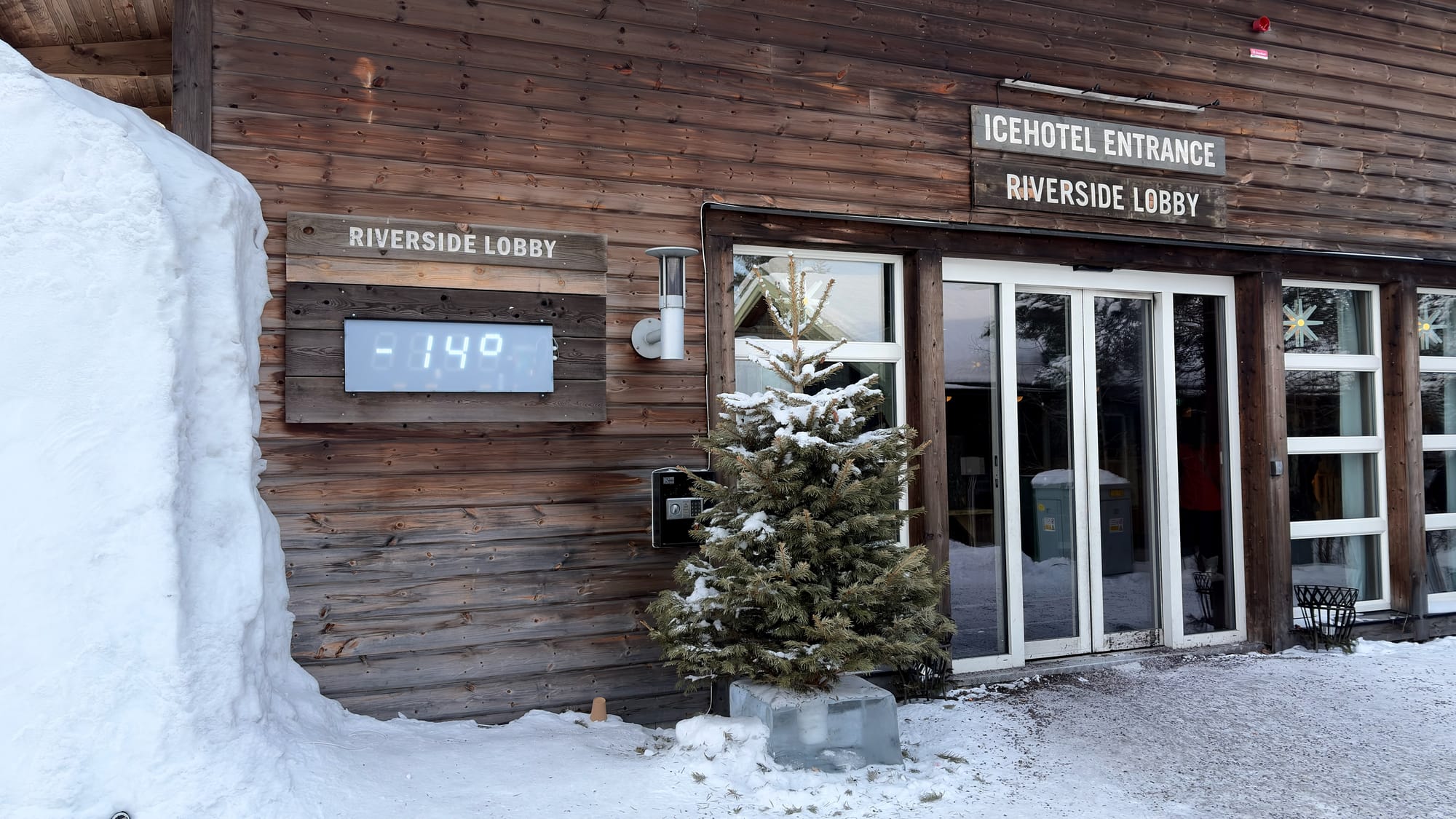 Ice hotel reception