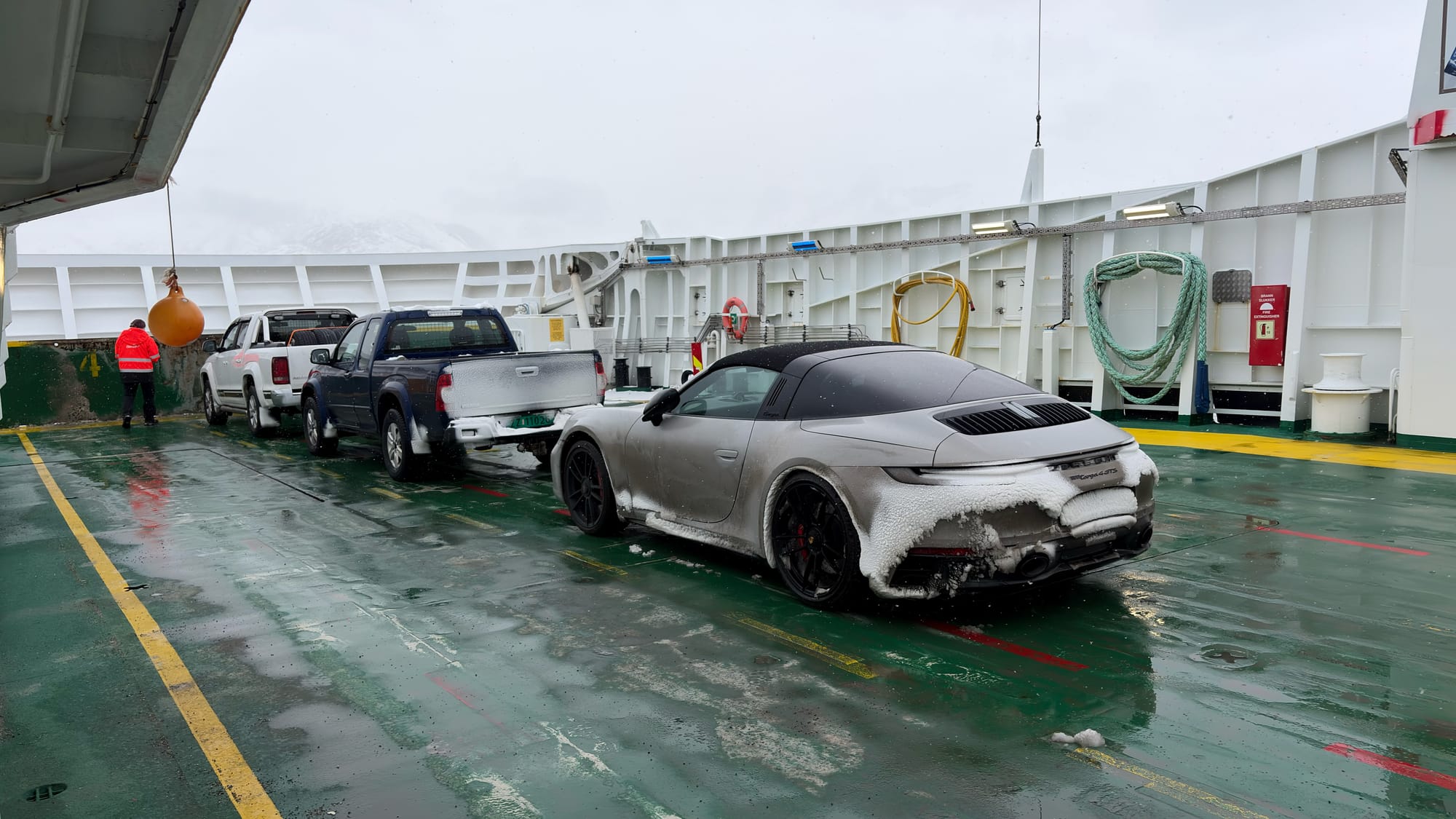 On board the E6 ferry