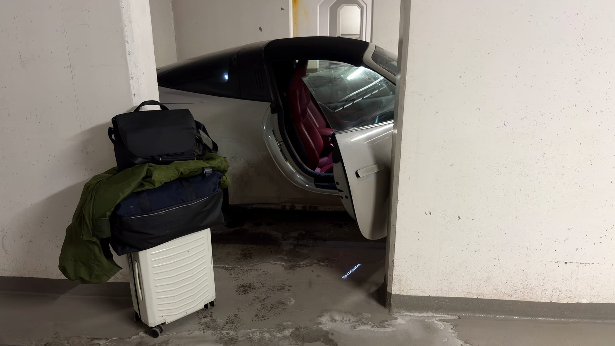 Unloading our car for the last time