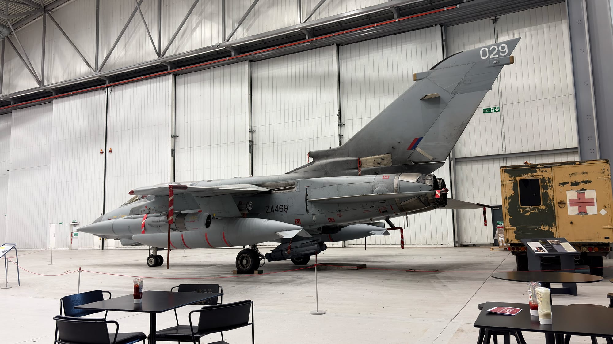 RAF Tornado fighter jet at IWM Duxford