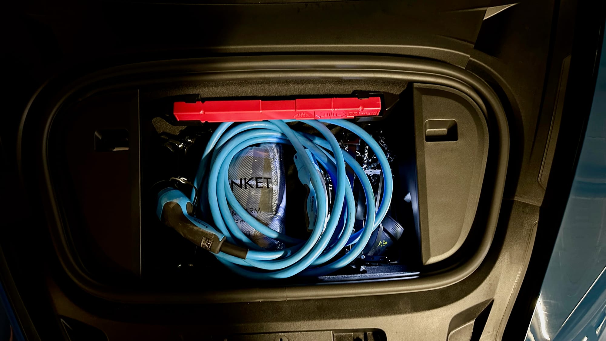 The frunk in our Taycan Turbo S