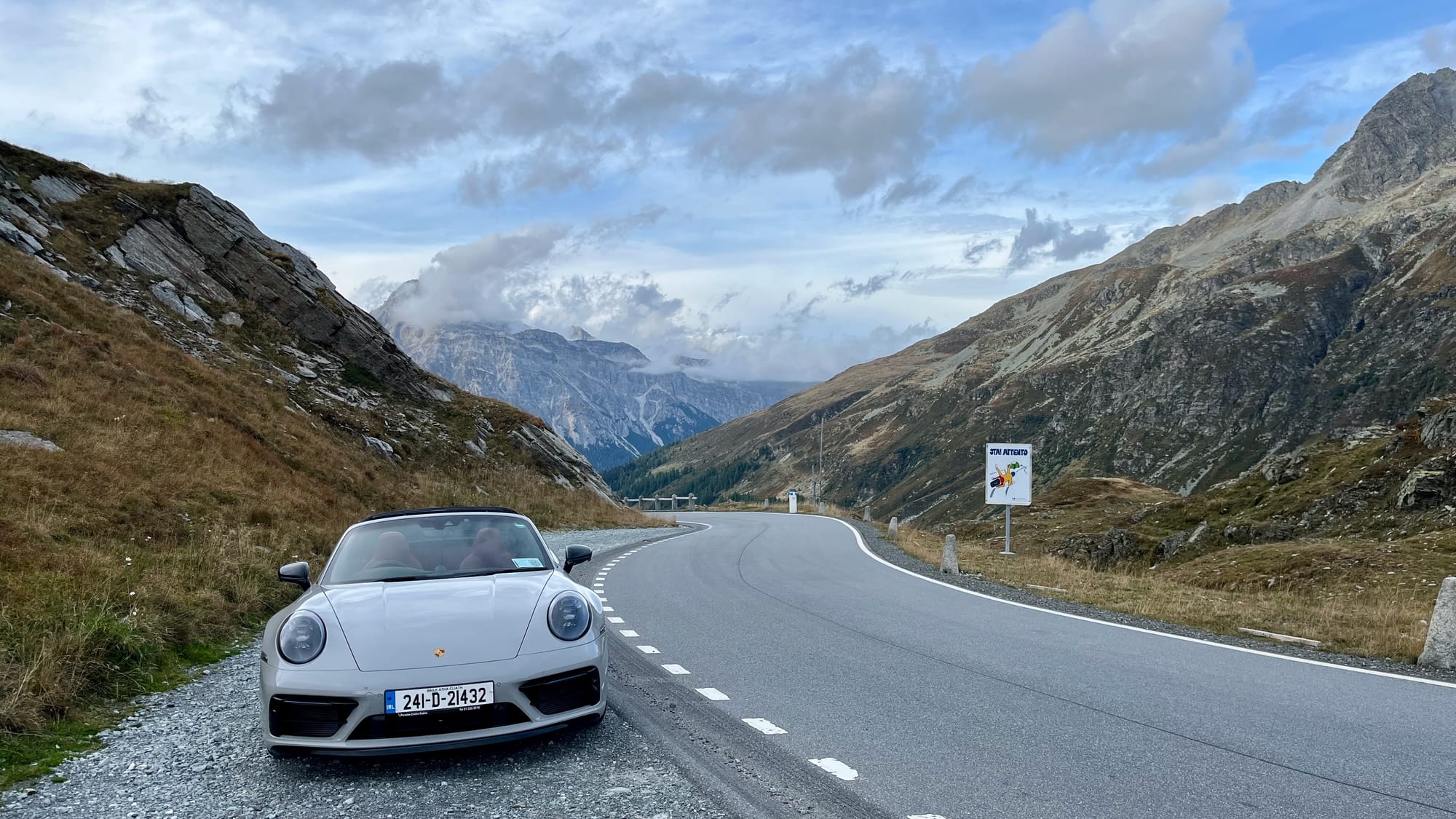Driving in the Swiss-Italian alps