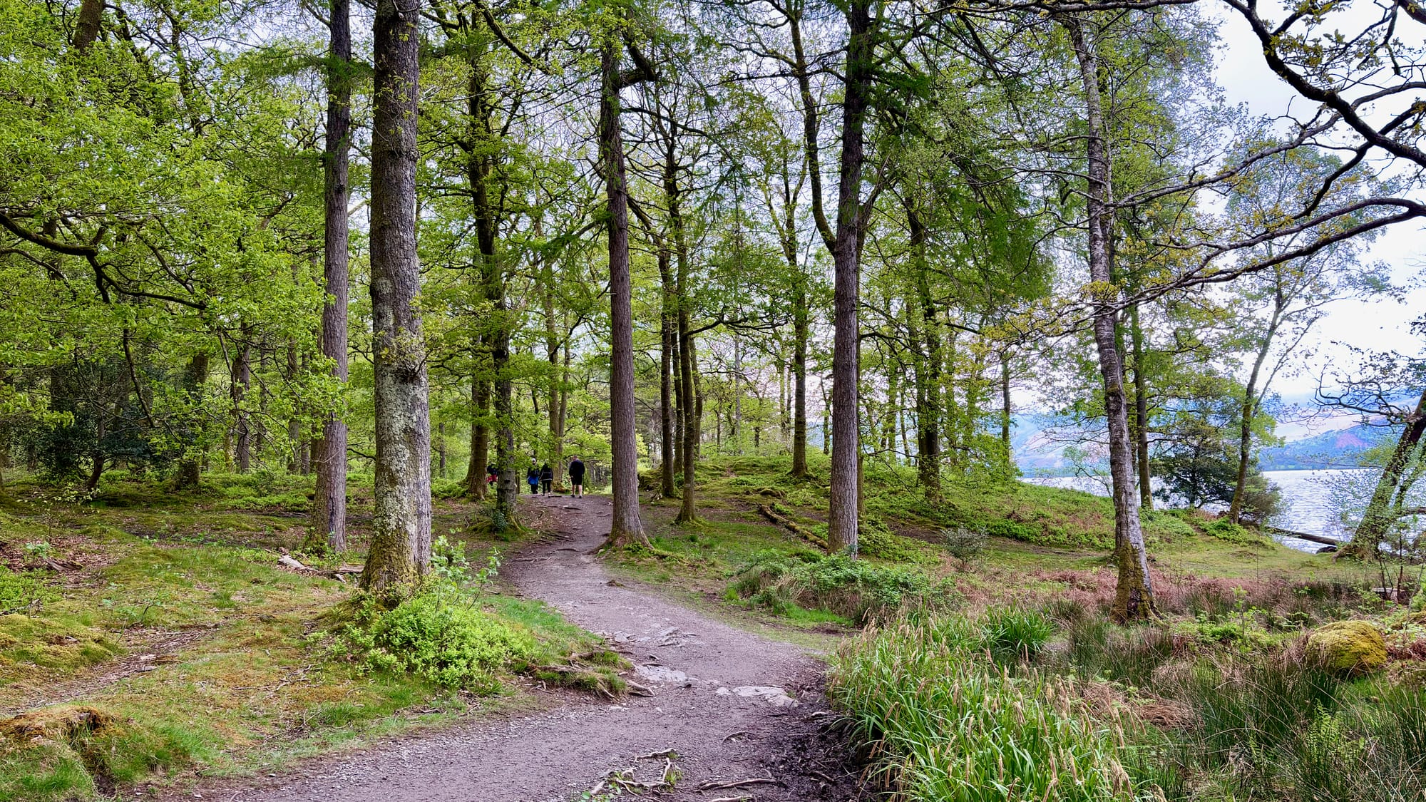 Walking along the route