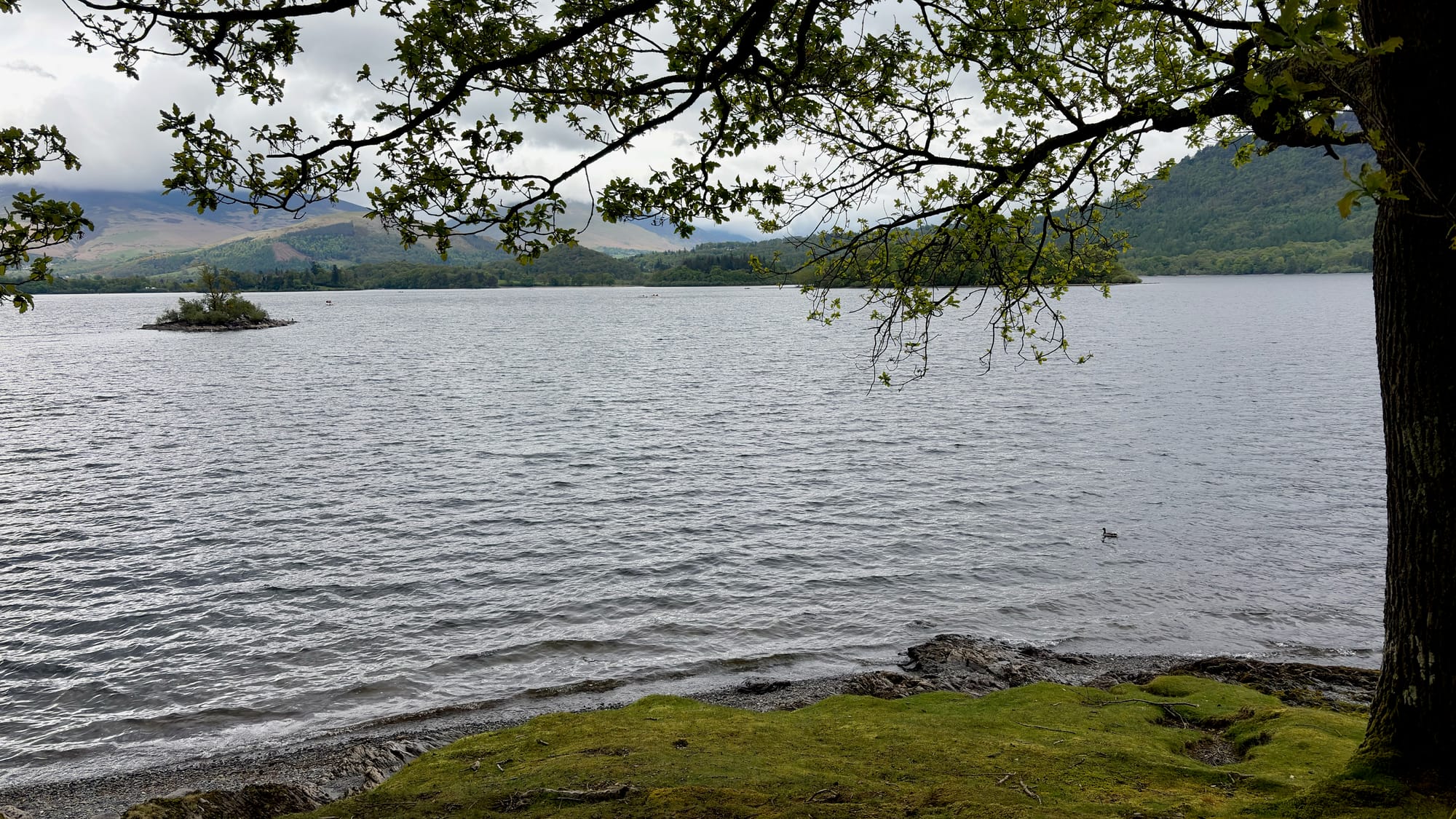 Walking along the route