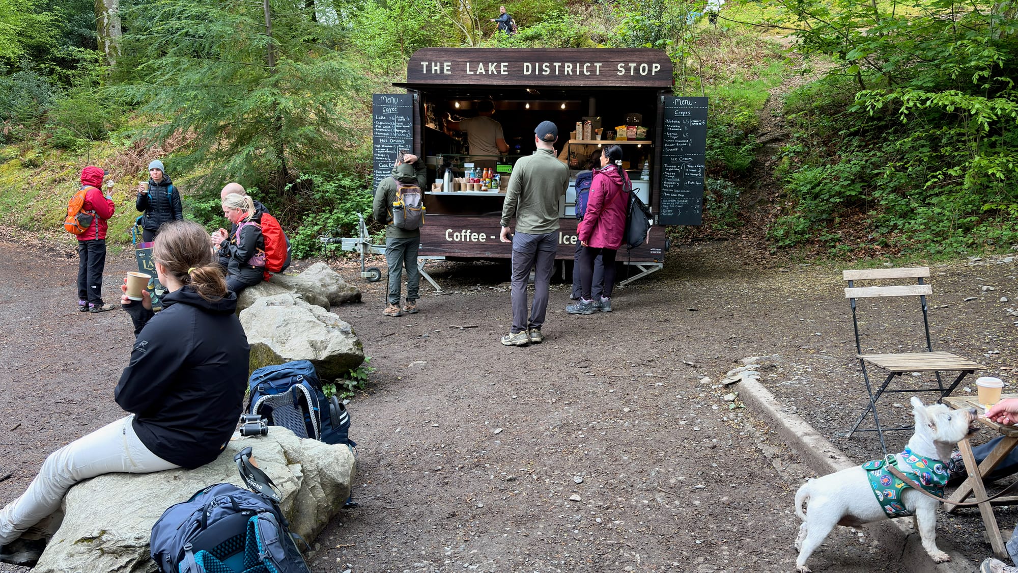 Kiosk along the trail