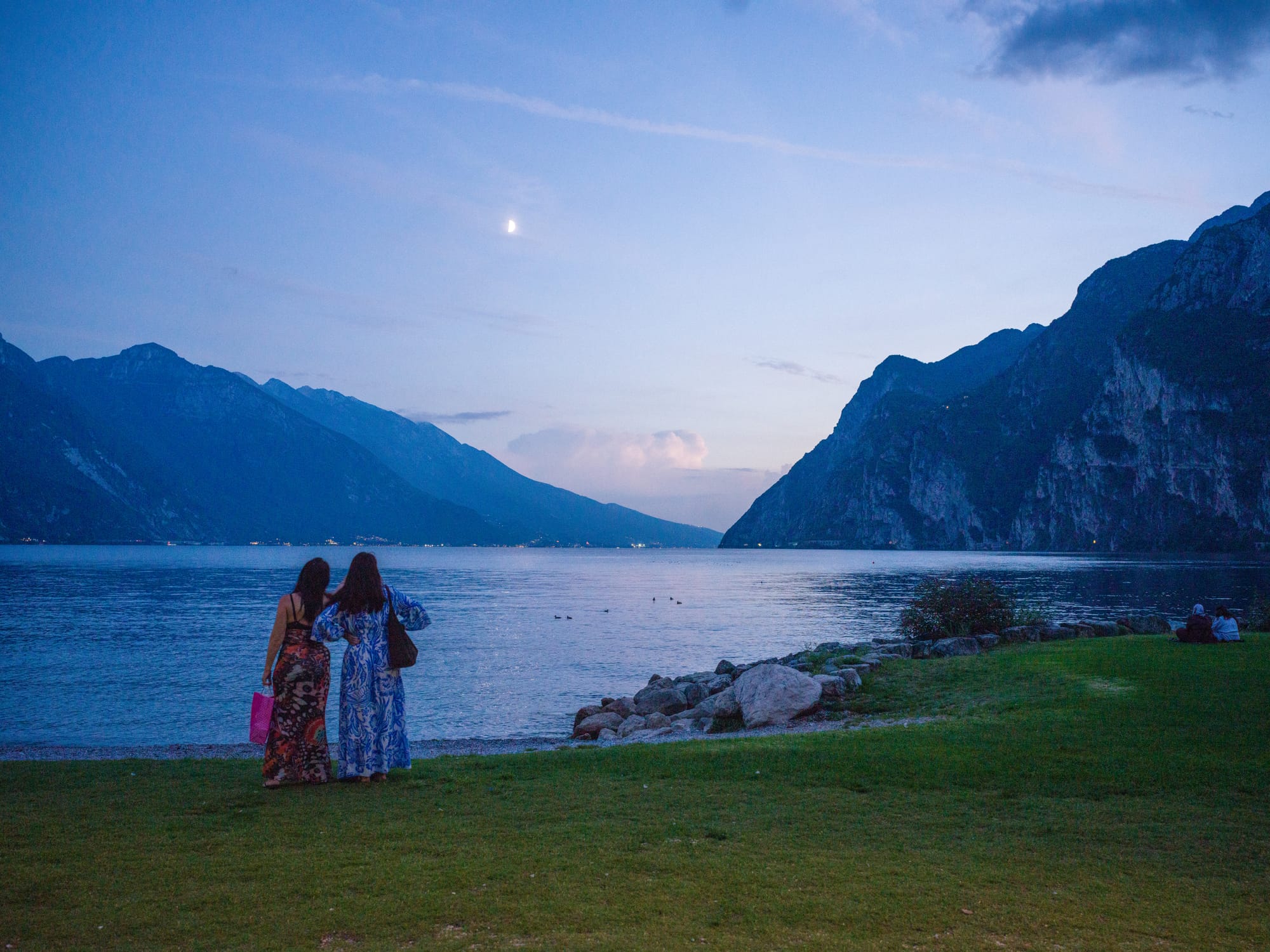 The moon over Lake Garda
