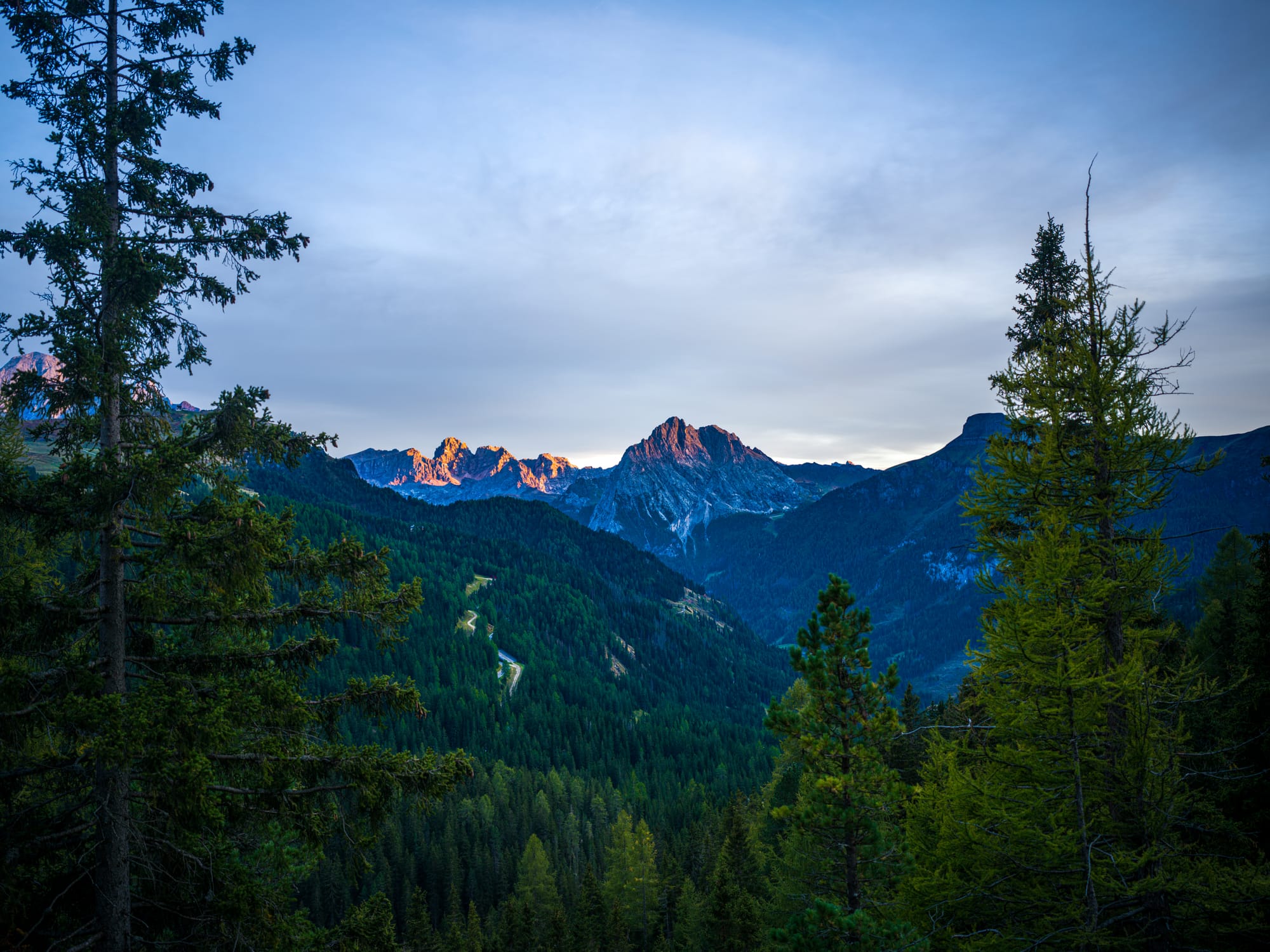 Last of the days light on the alps