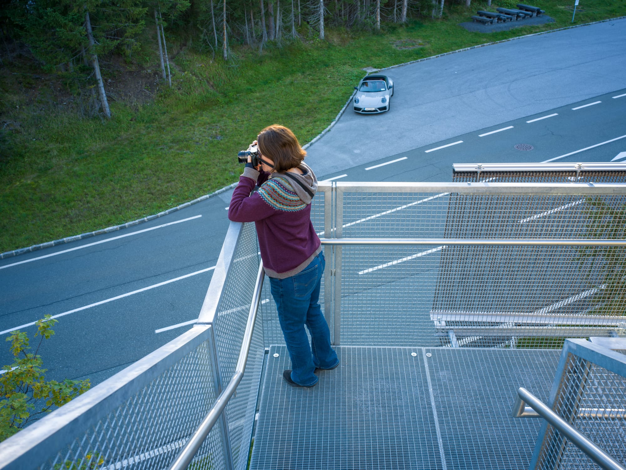 On the observation tower