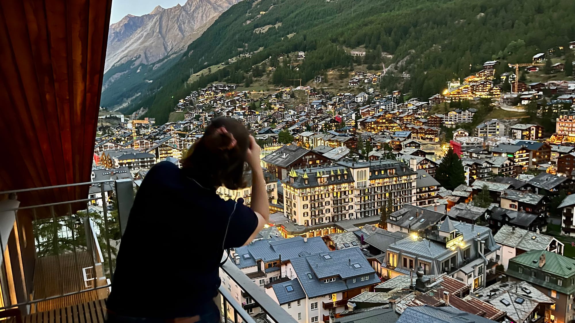 Capturing Zermatt from our hotel